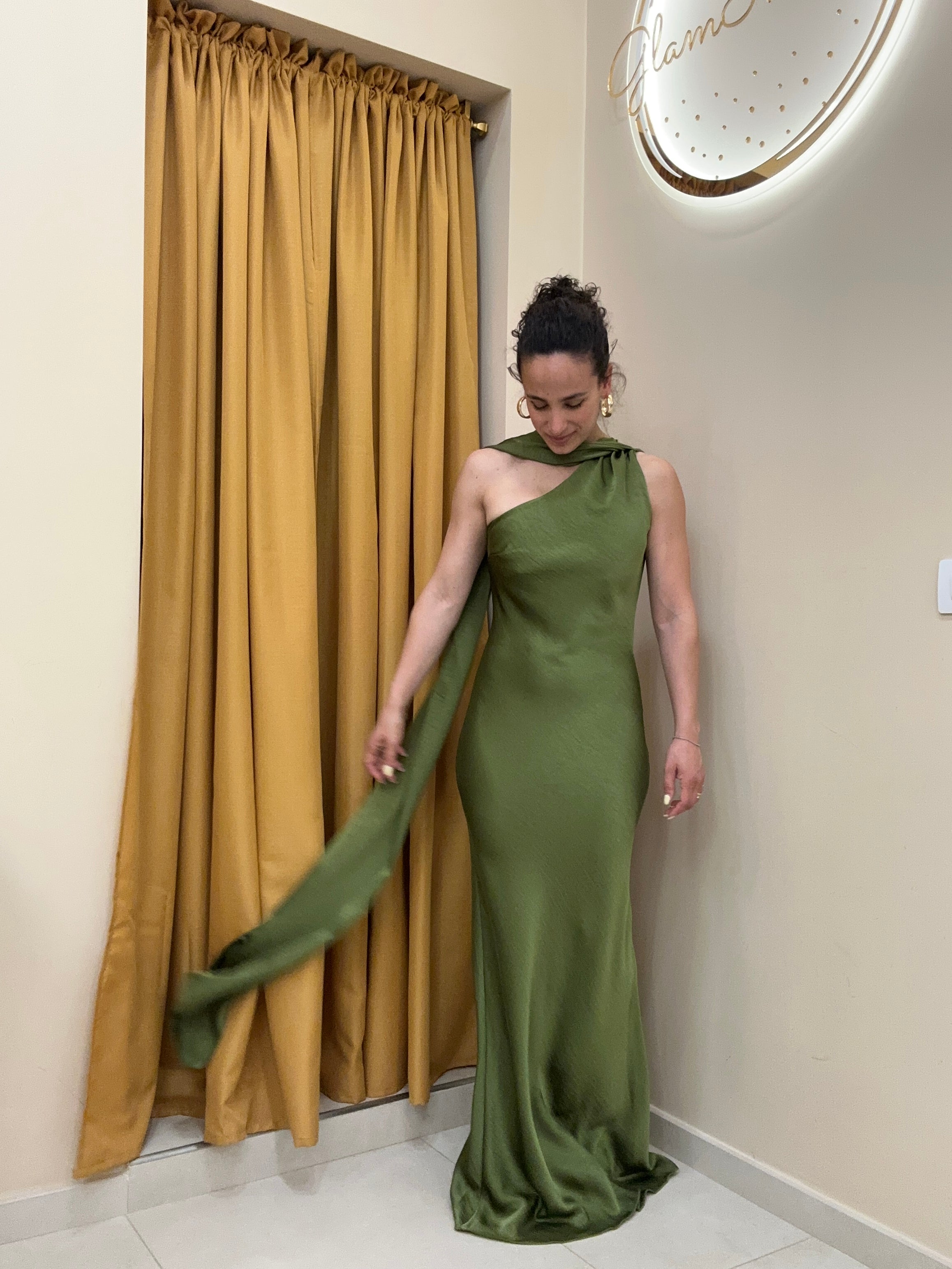 Abito saten verde