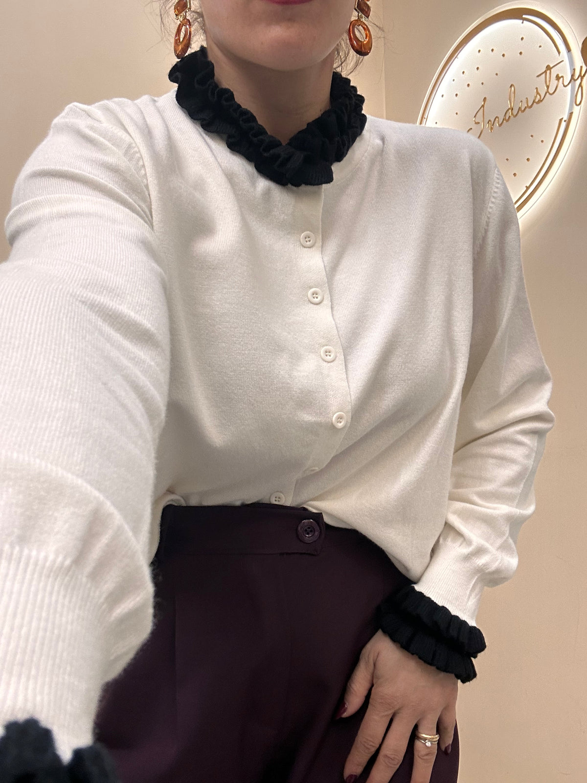 Cardigan doppio color