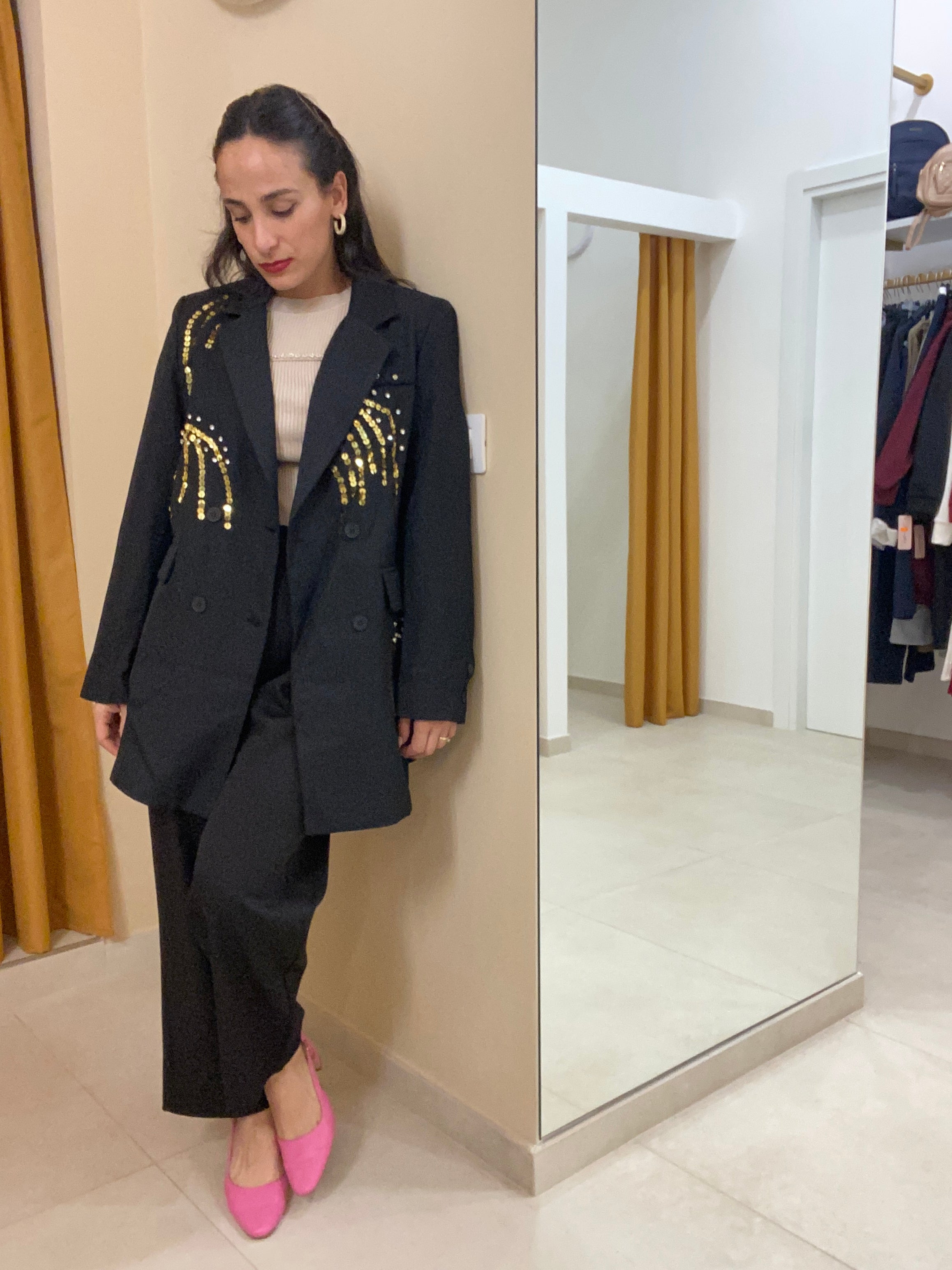 Blazer dettaglio in oro