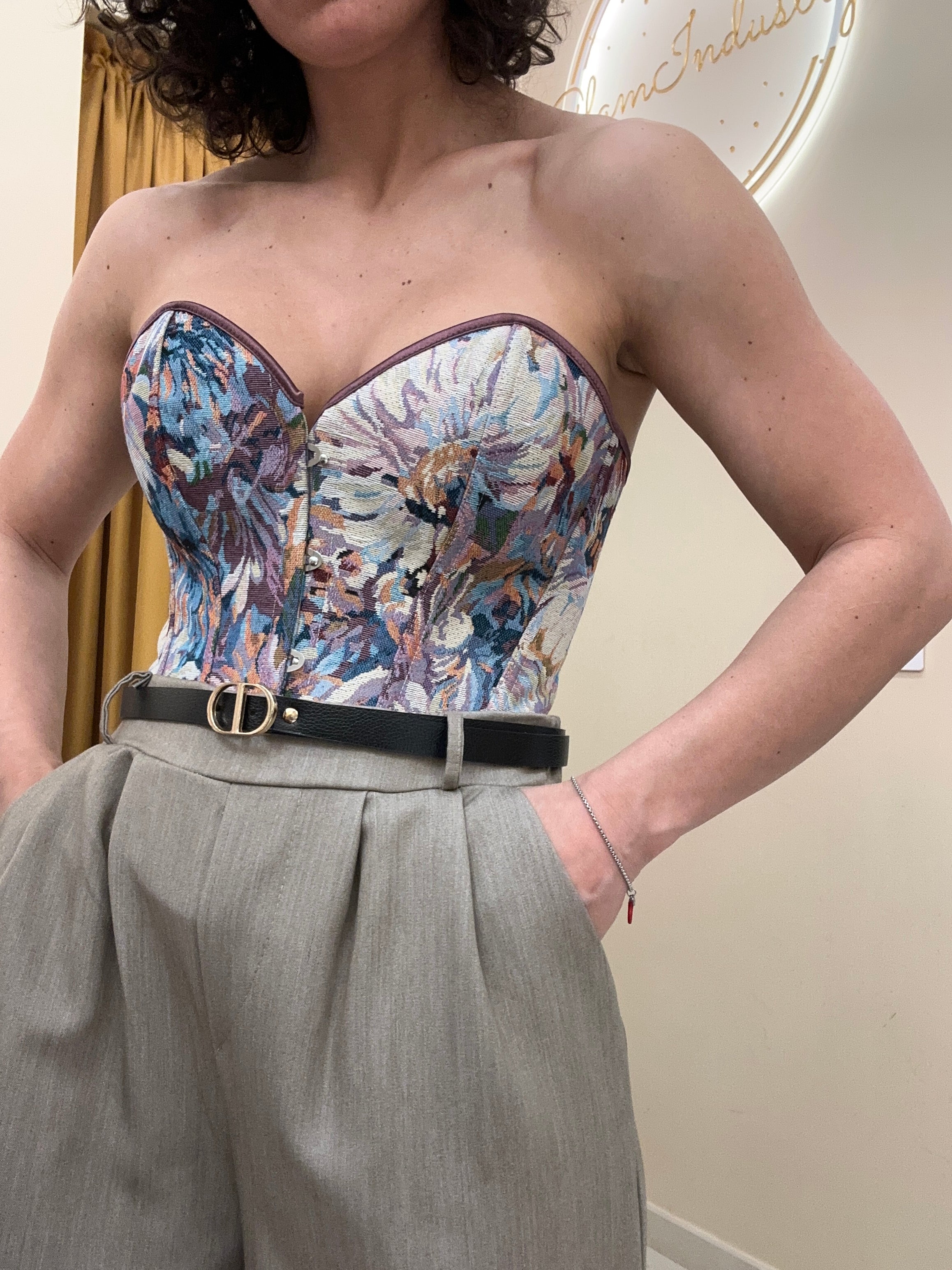 Corsetto damascato