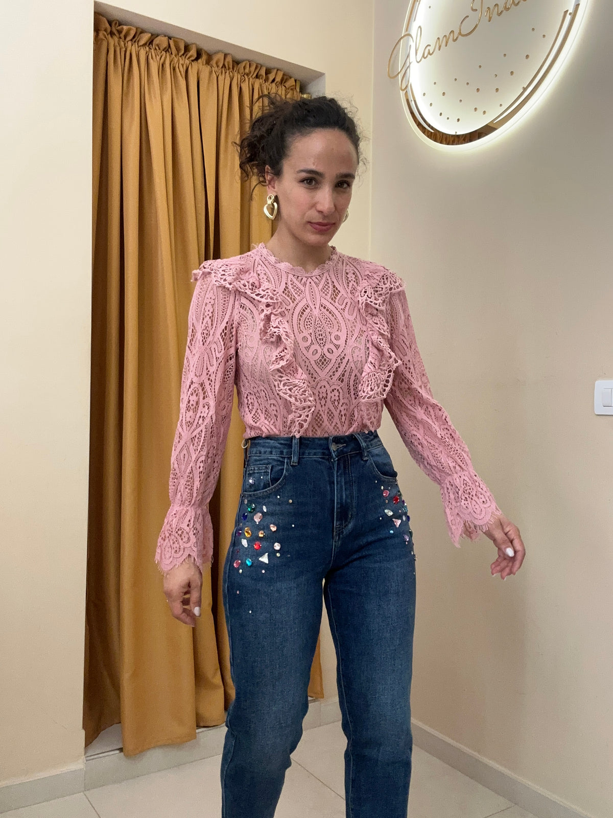 Blusa rouches dama