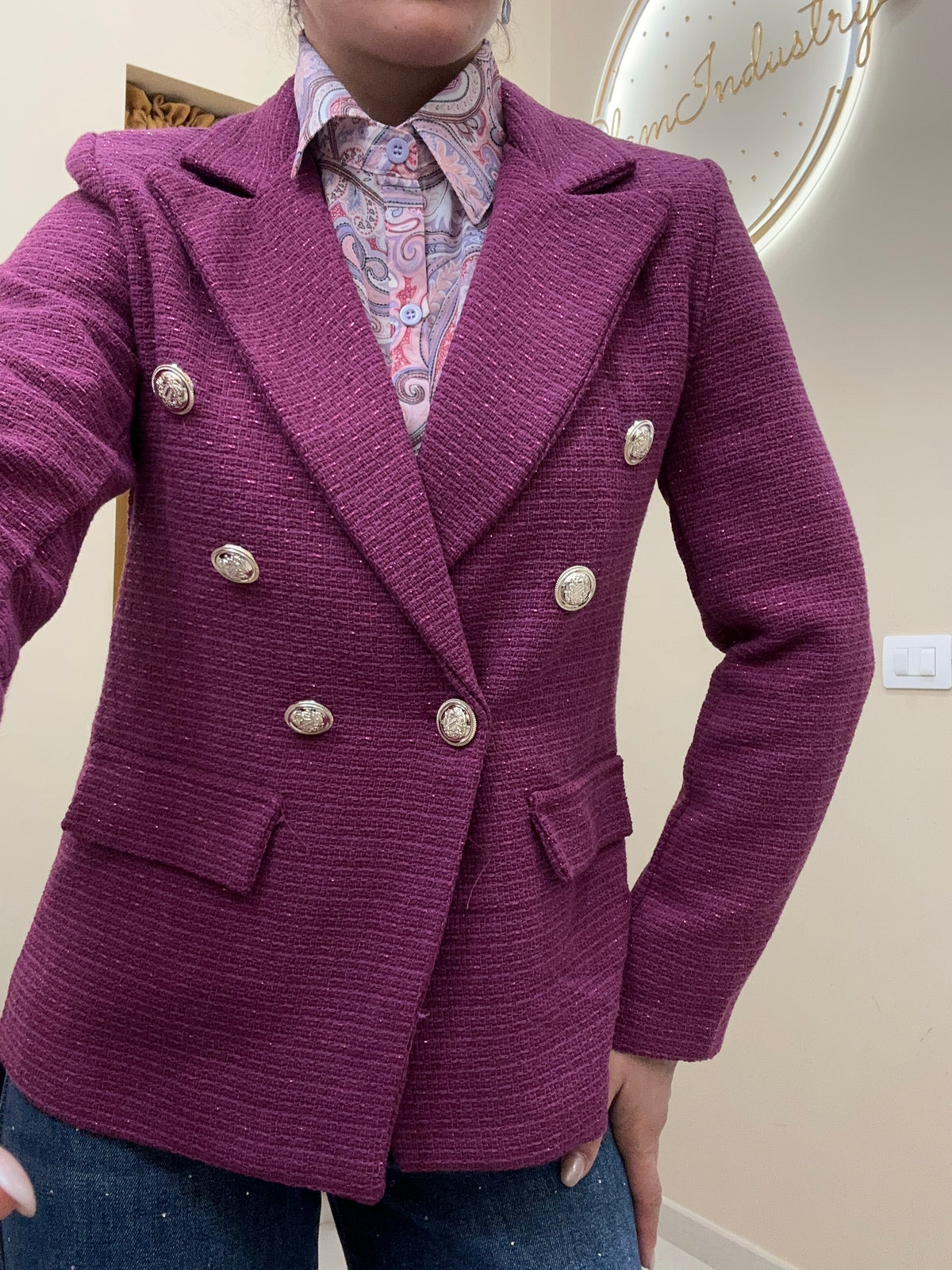 Blazer strutturato rosa
