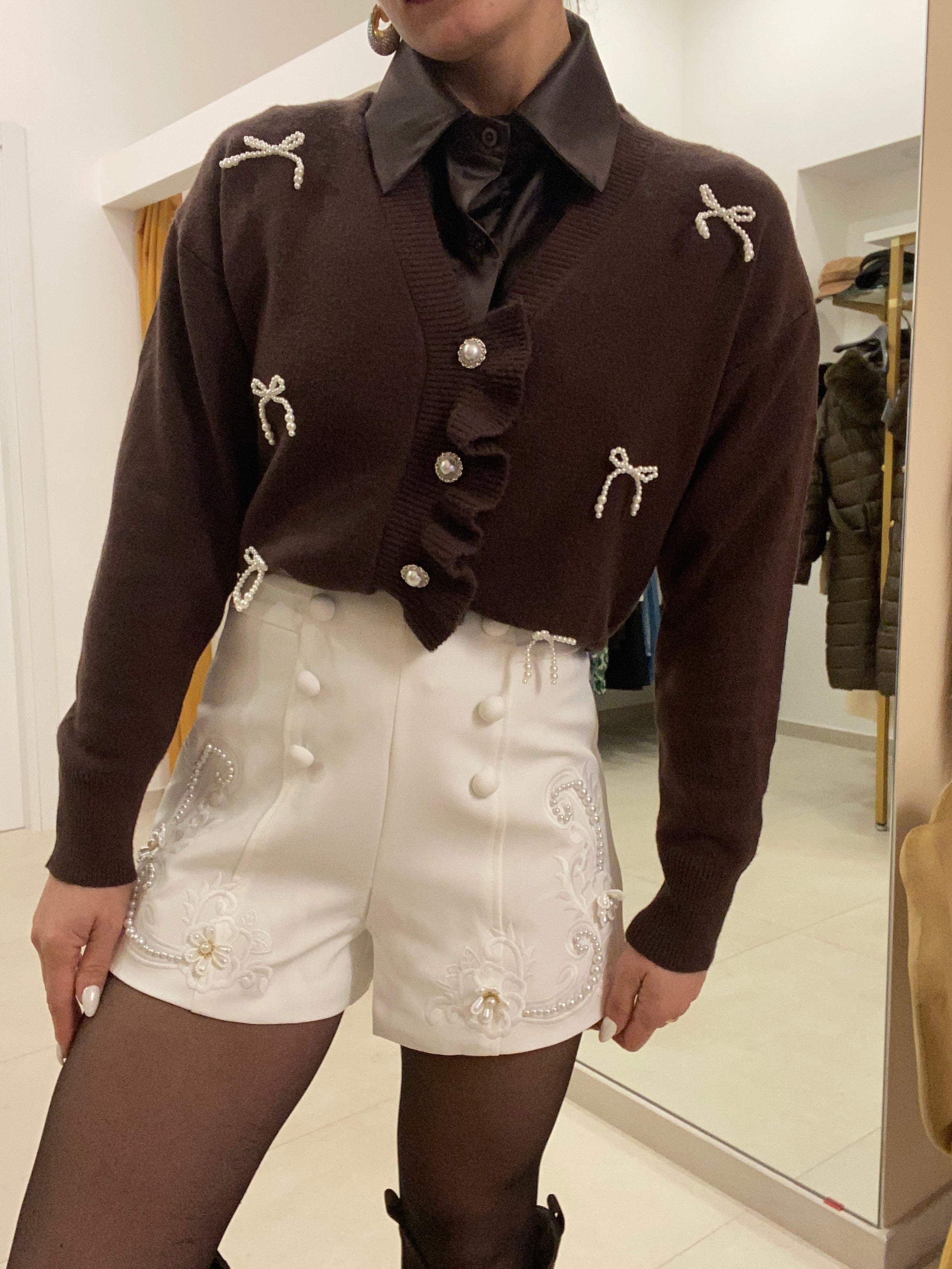 Short perline BIANCO WOW