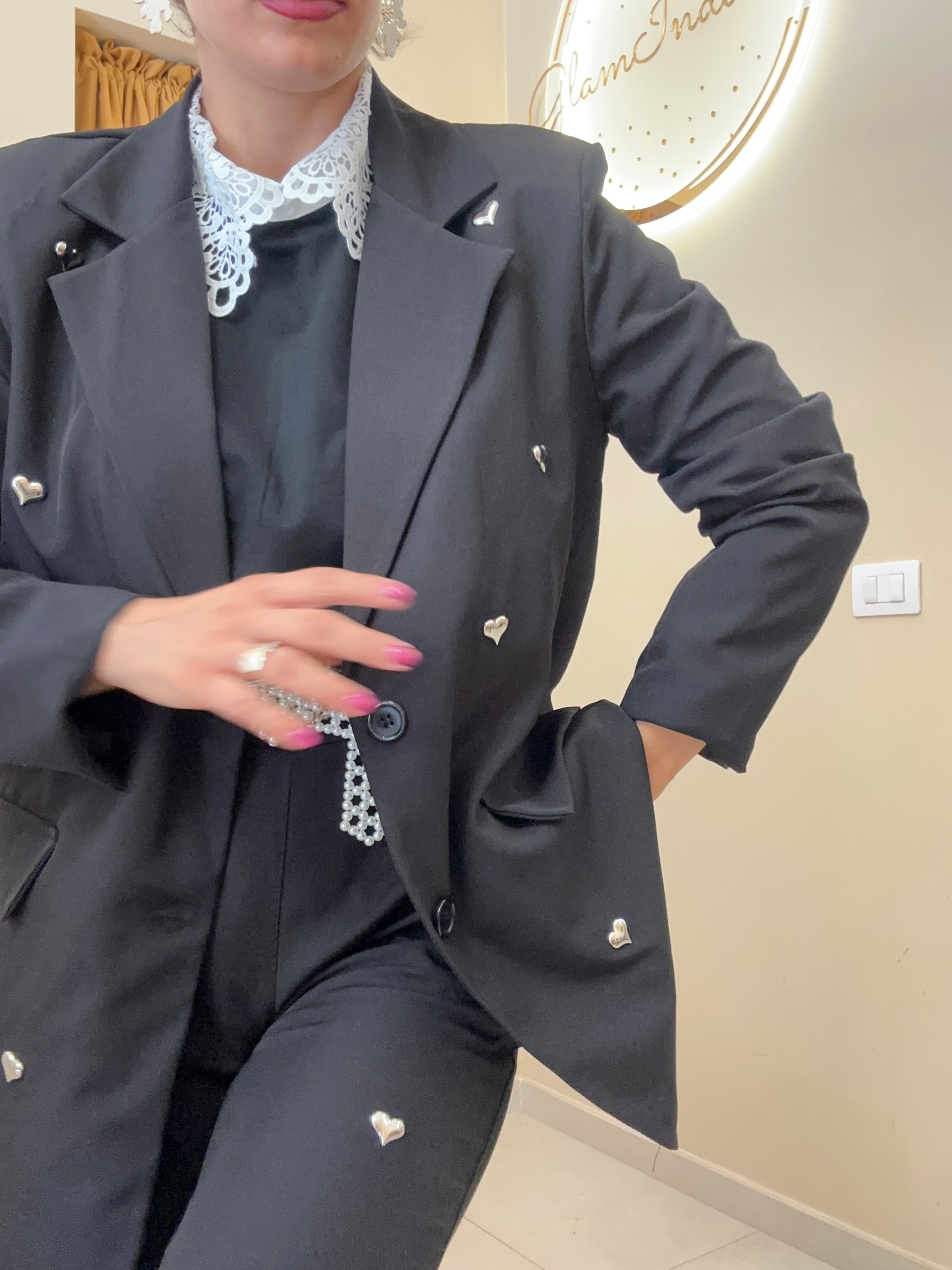 Tailleur cuori NERO