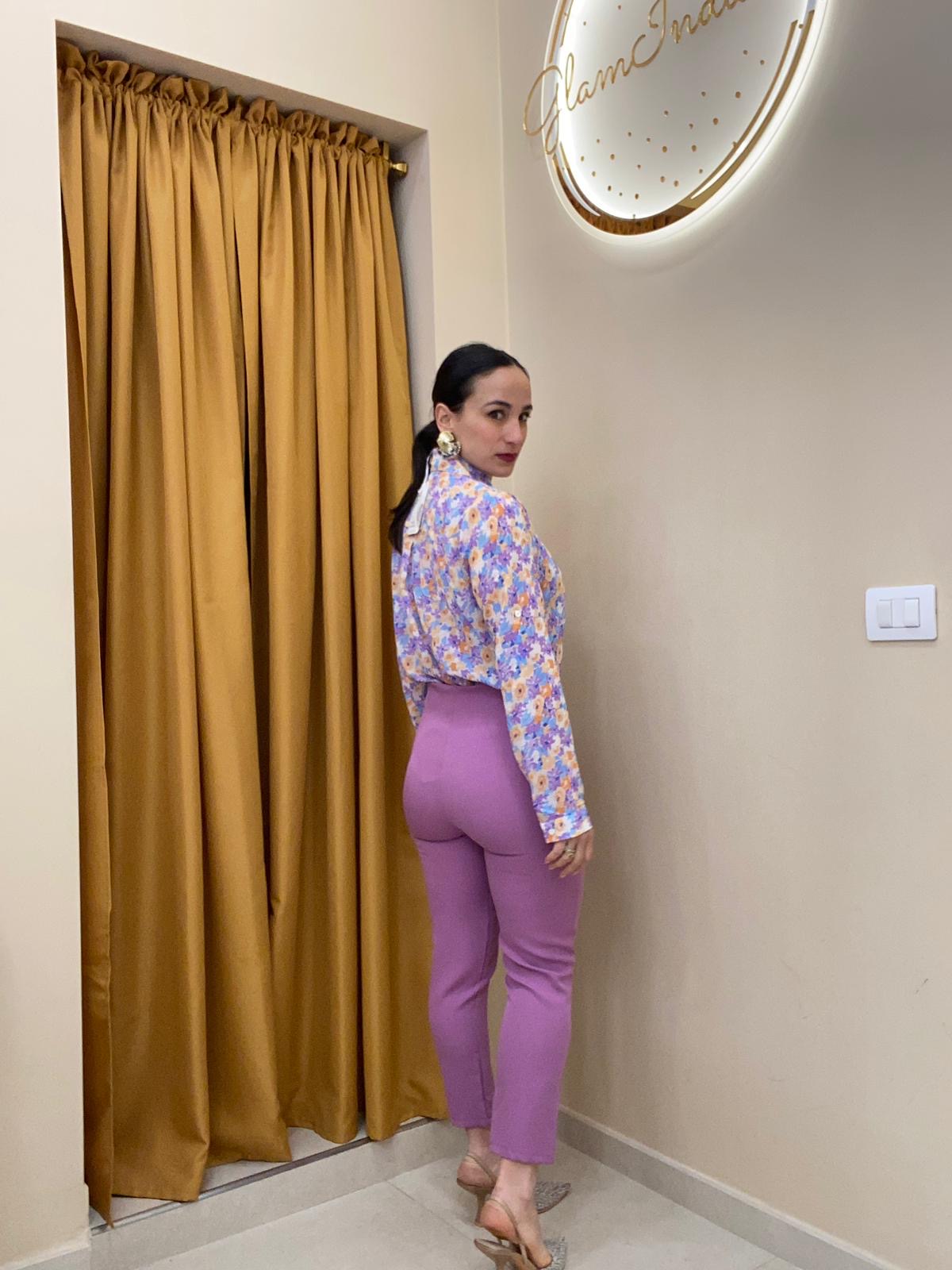 Pantalone mod zara ciclamino