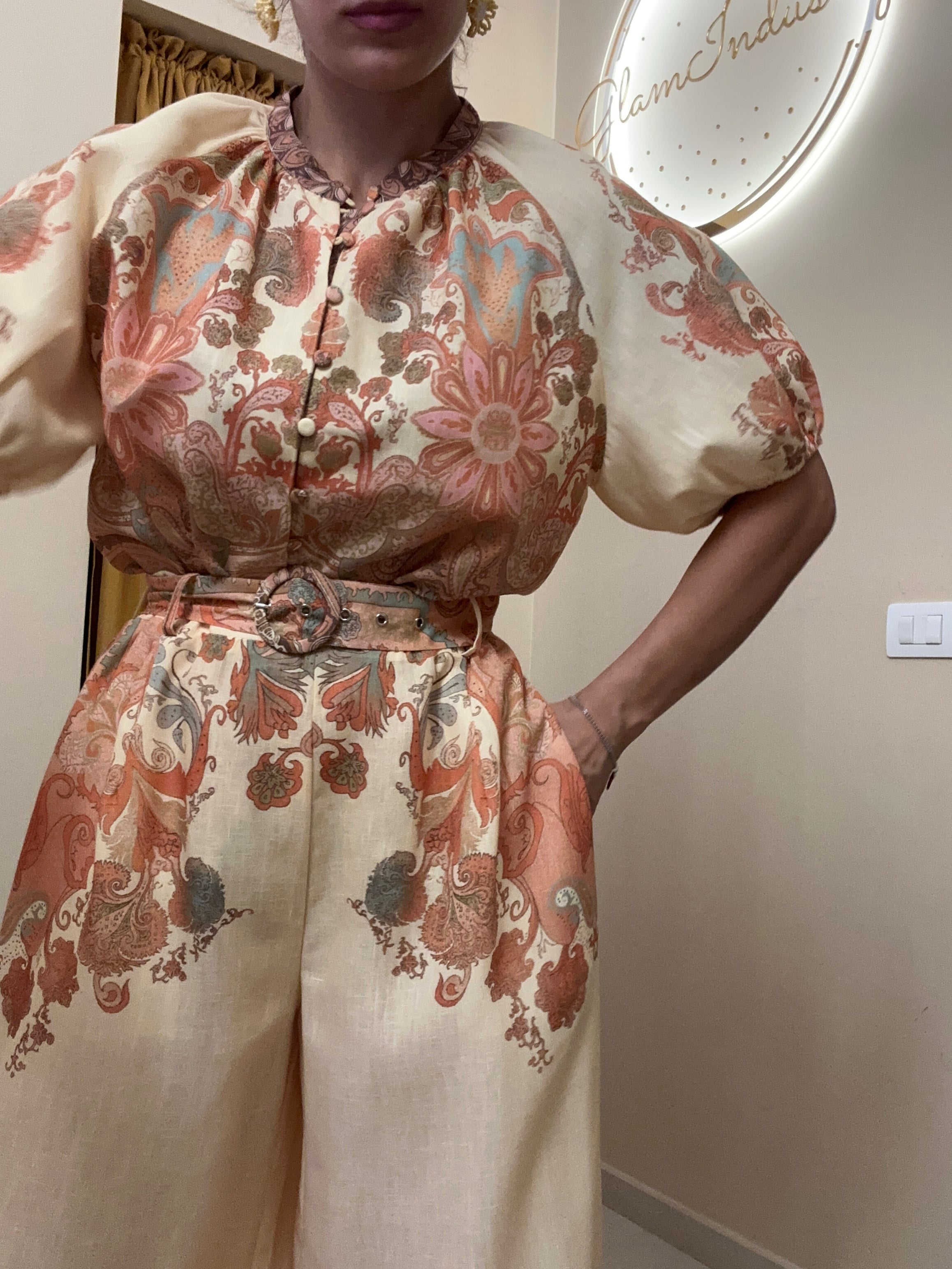 Coordinato pantalone giallo