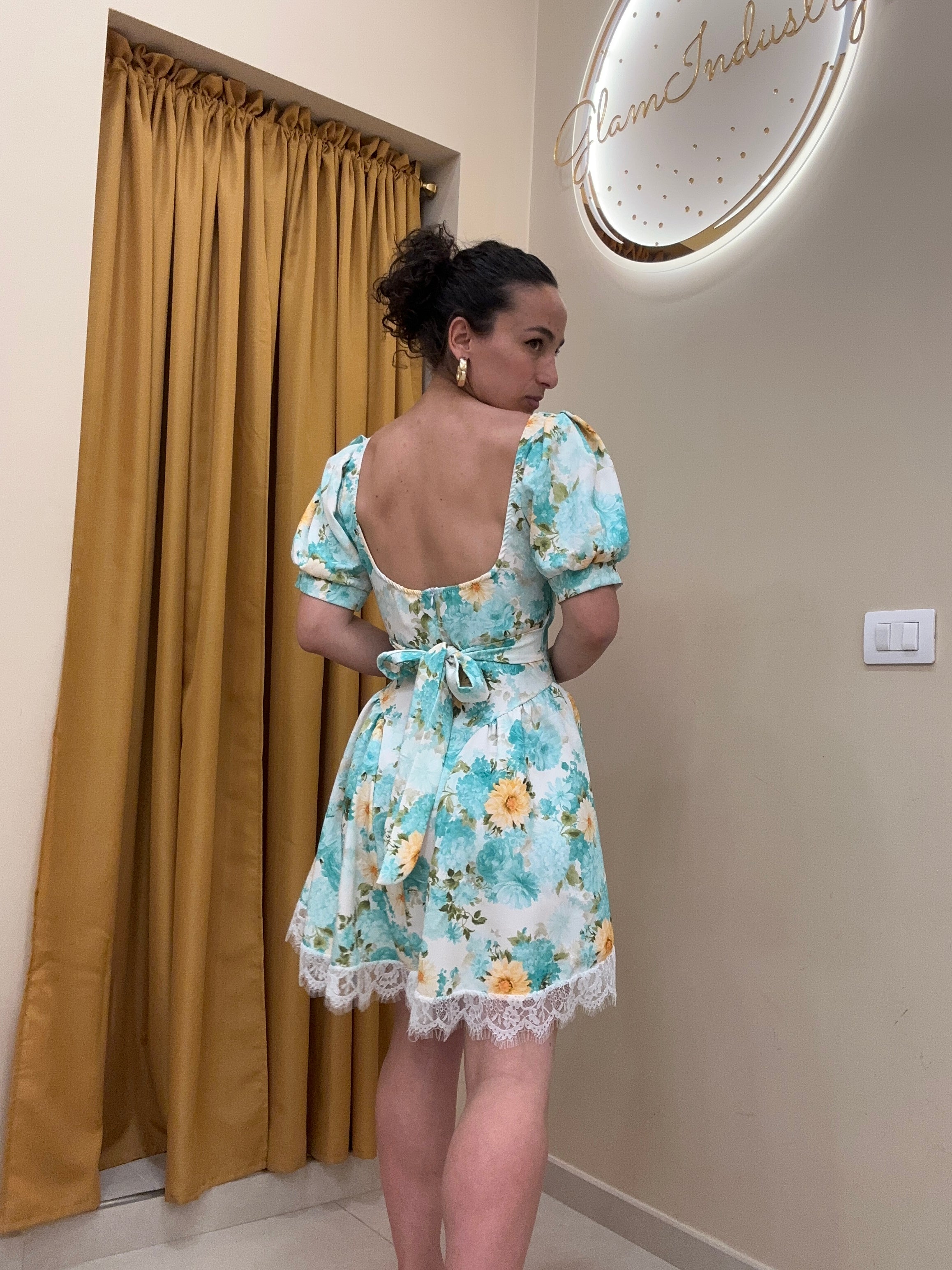 Abito Midi rose verde