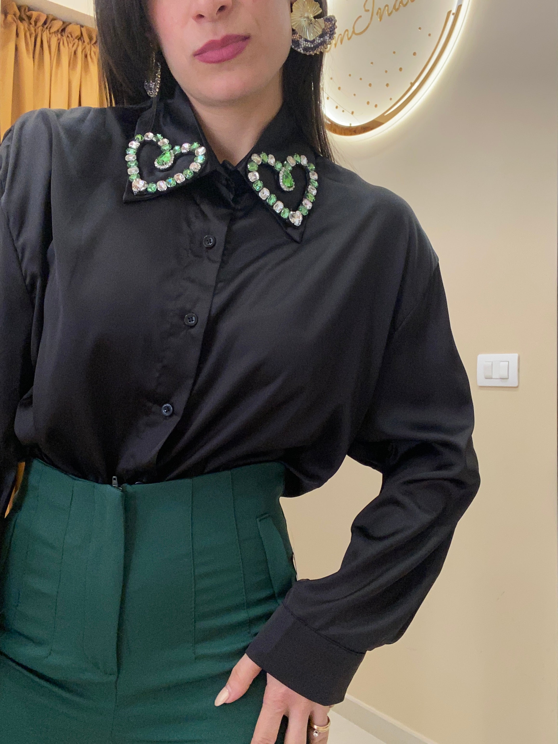 Camicia heart nero
