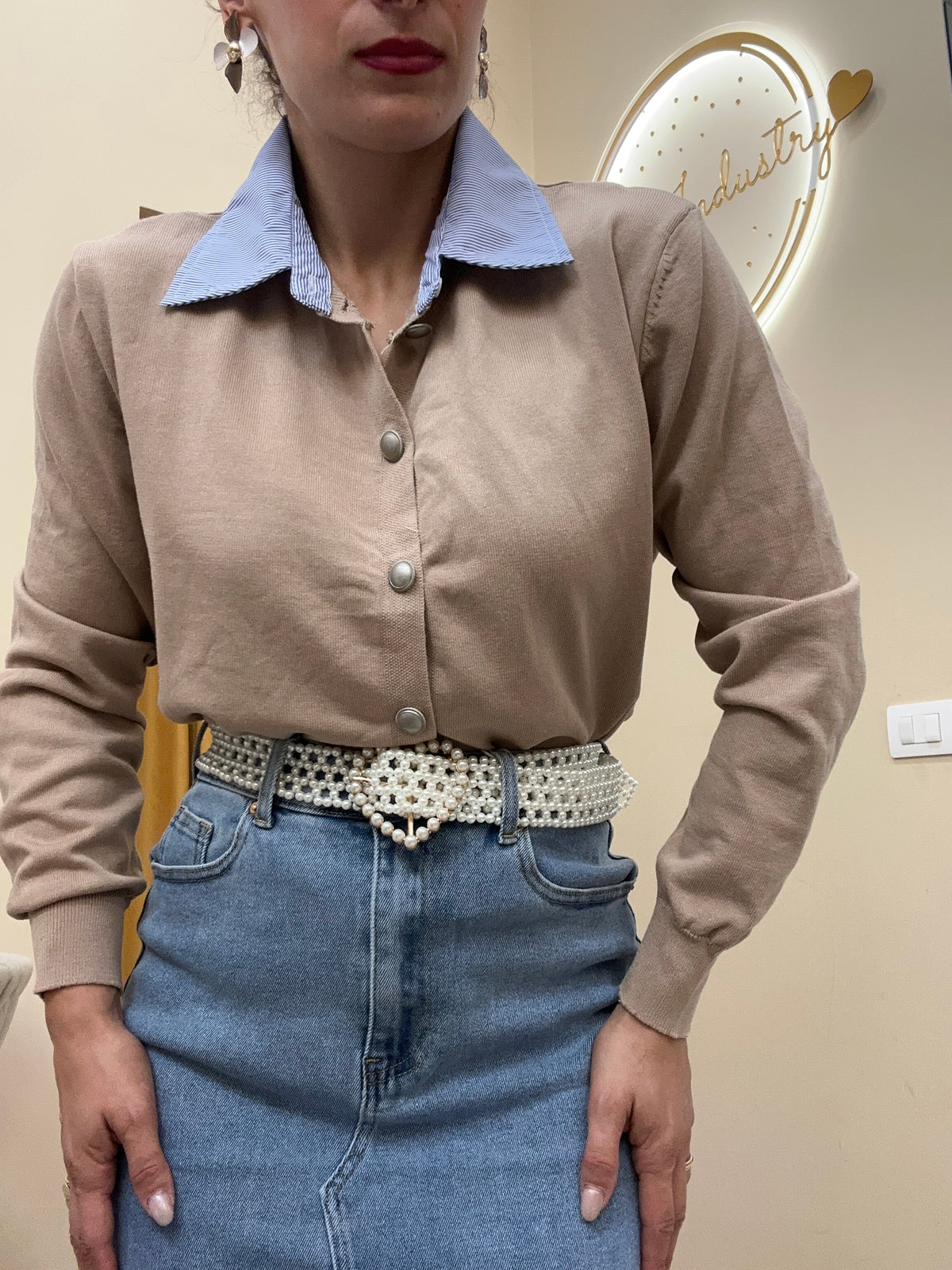 Cardigan con colletto