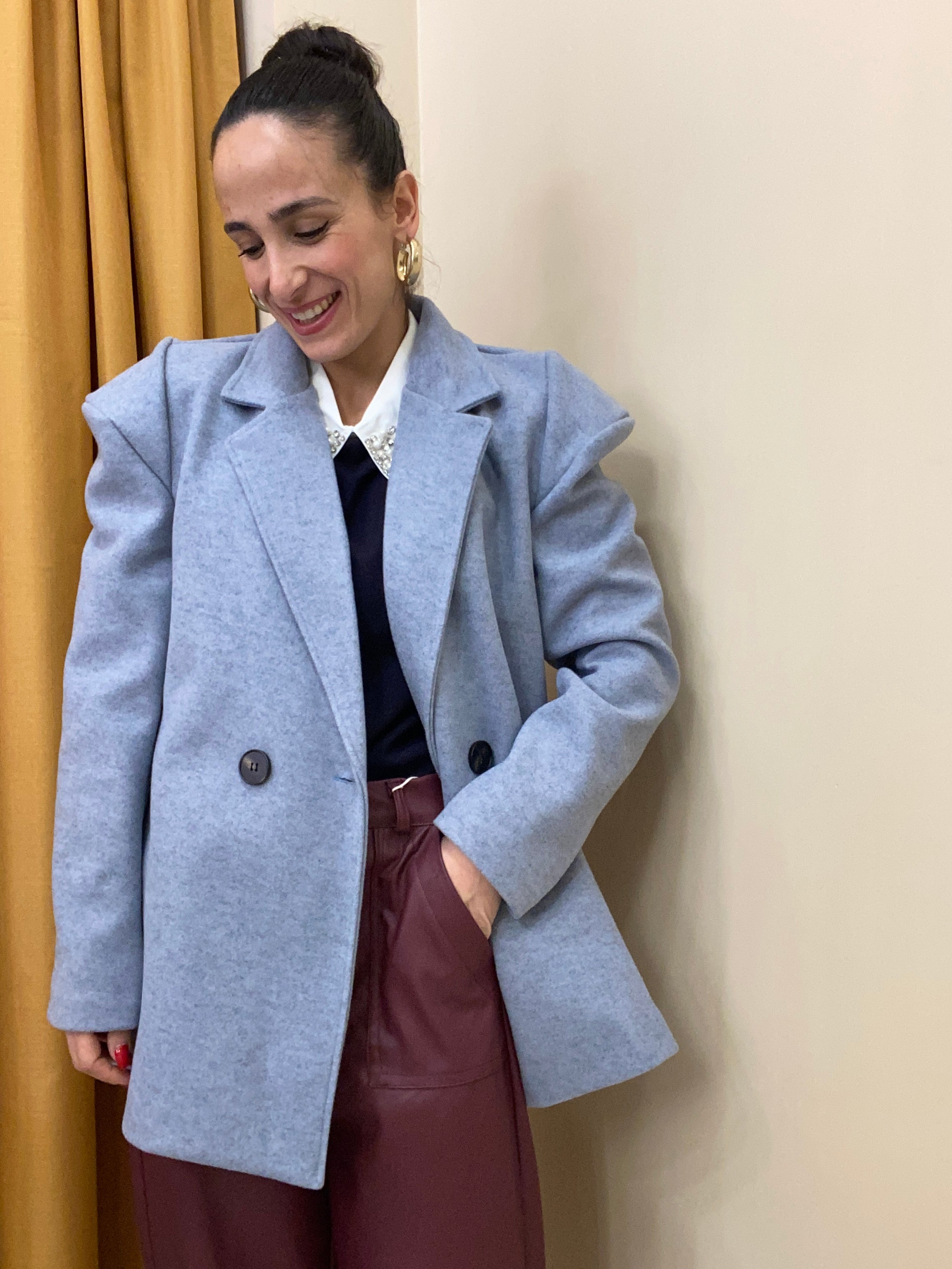 Cappotto giacca con spalline