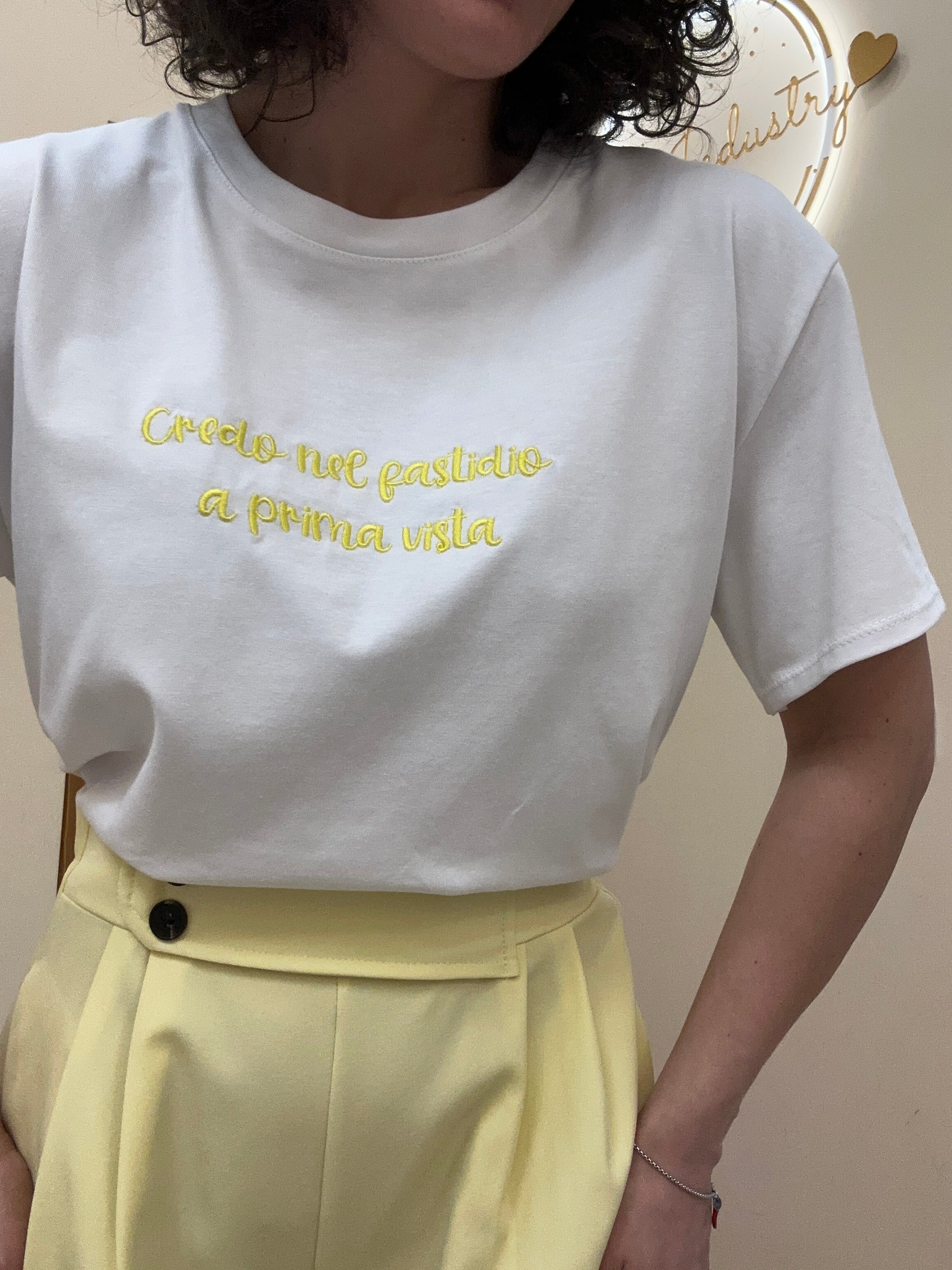 T-Shirt “Anche secondo me ho ragione io” giallo