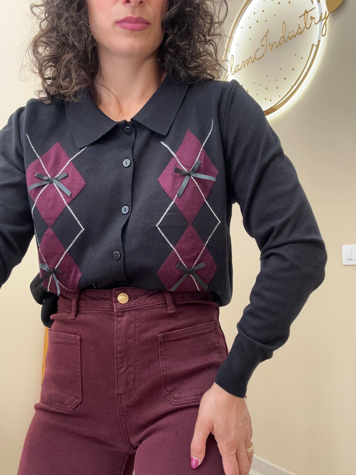 Polo rombi e fiocchi