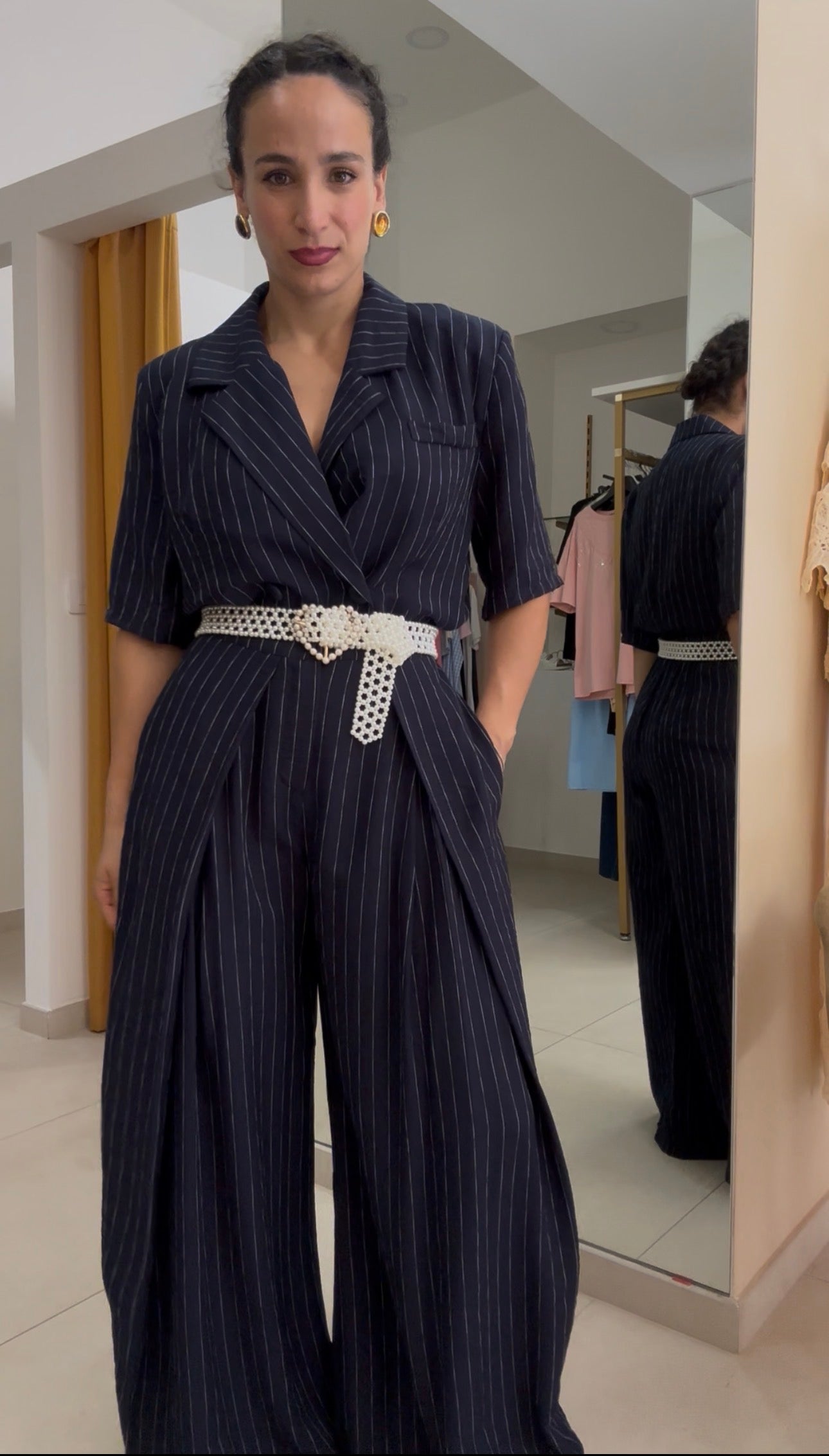 Tailleur gessato BLU