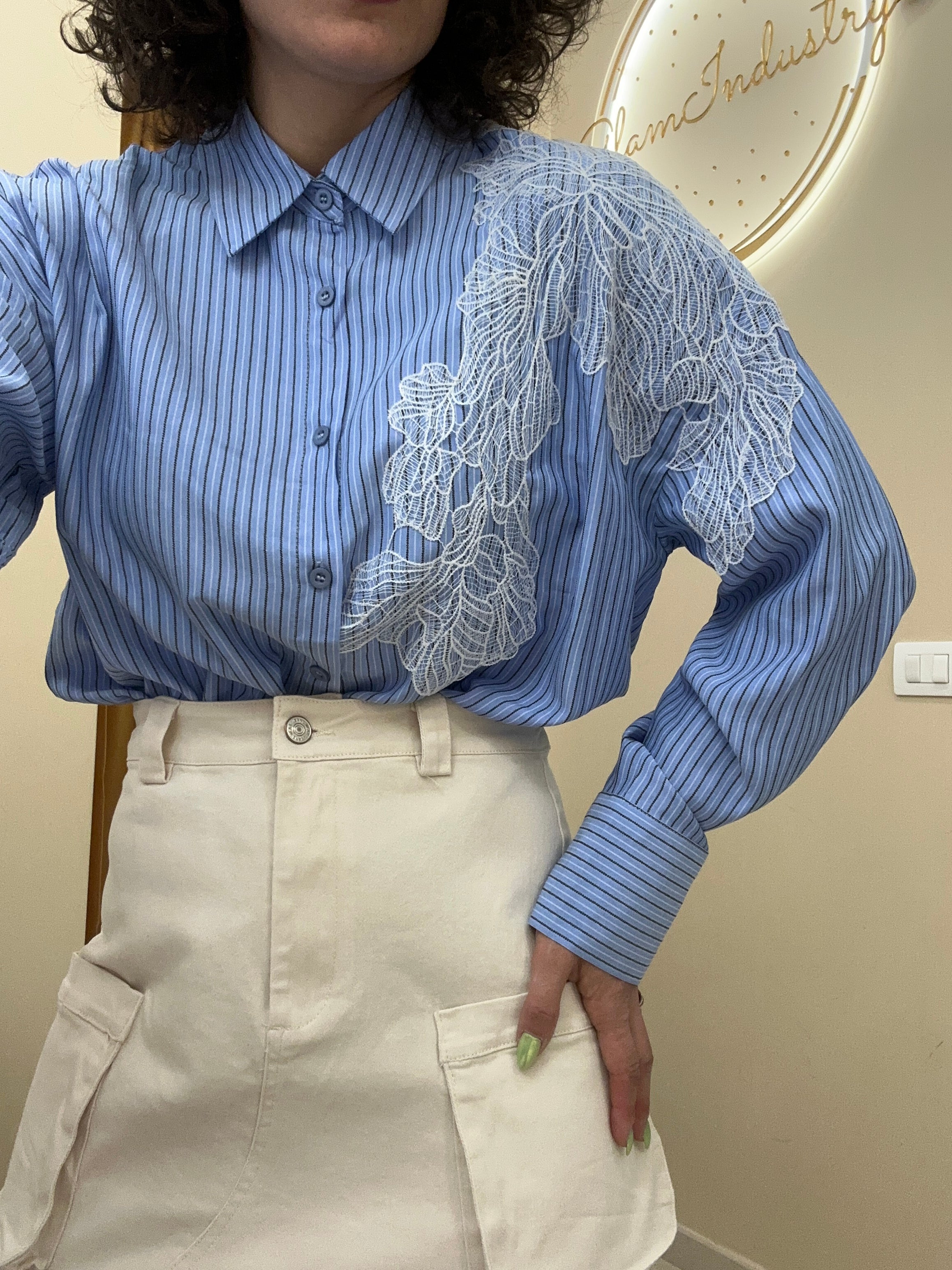 Camicia over rigata