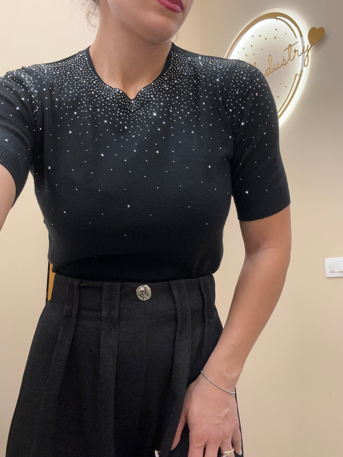 Maglia brillantini