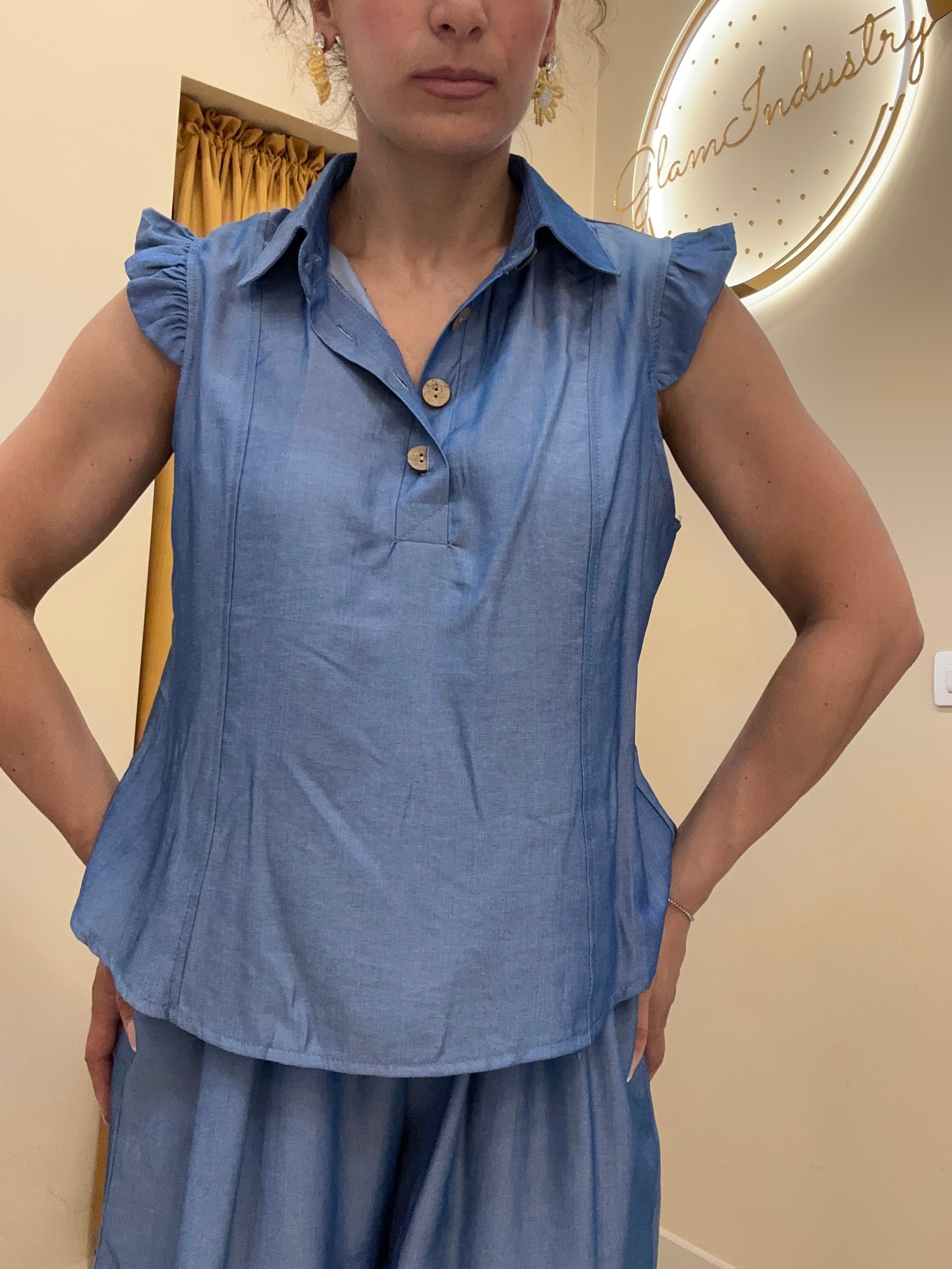 Coordinato effetto denim