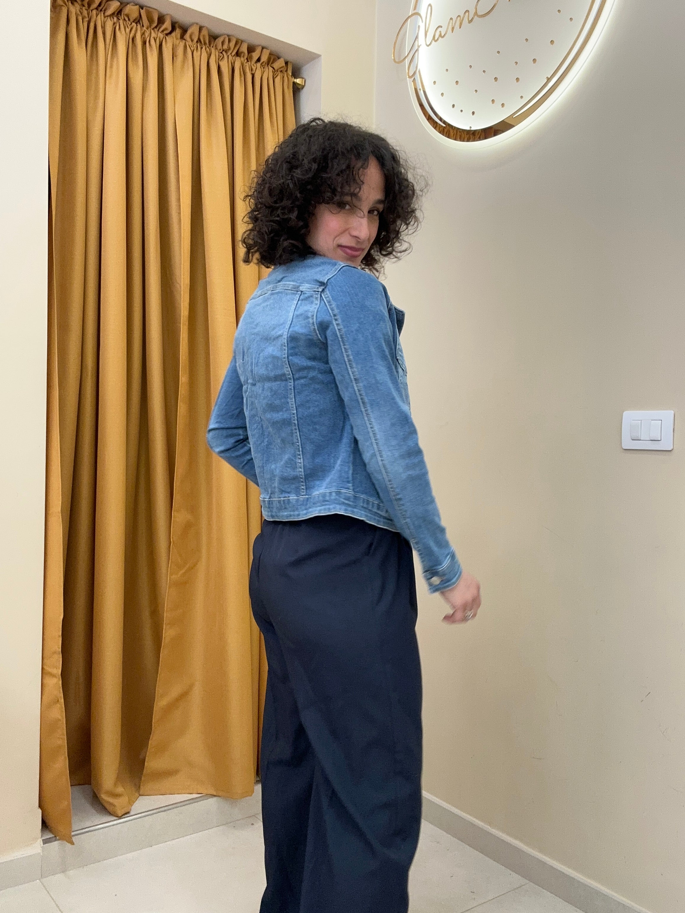 Giacca jeans perle