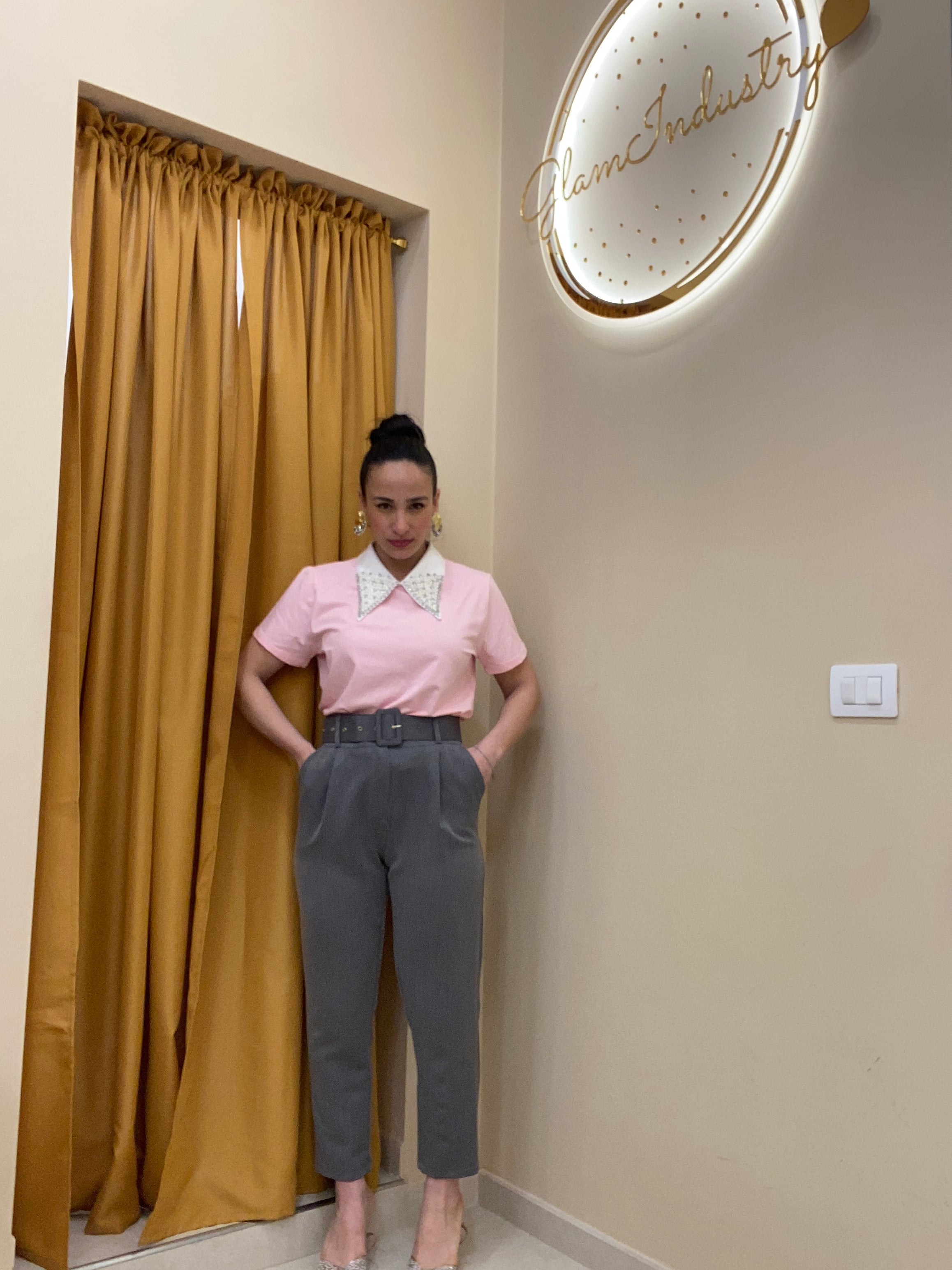 Pantalone cintura grigio