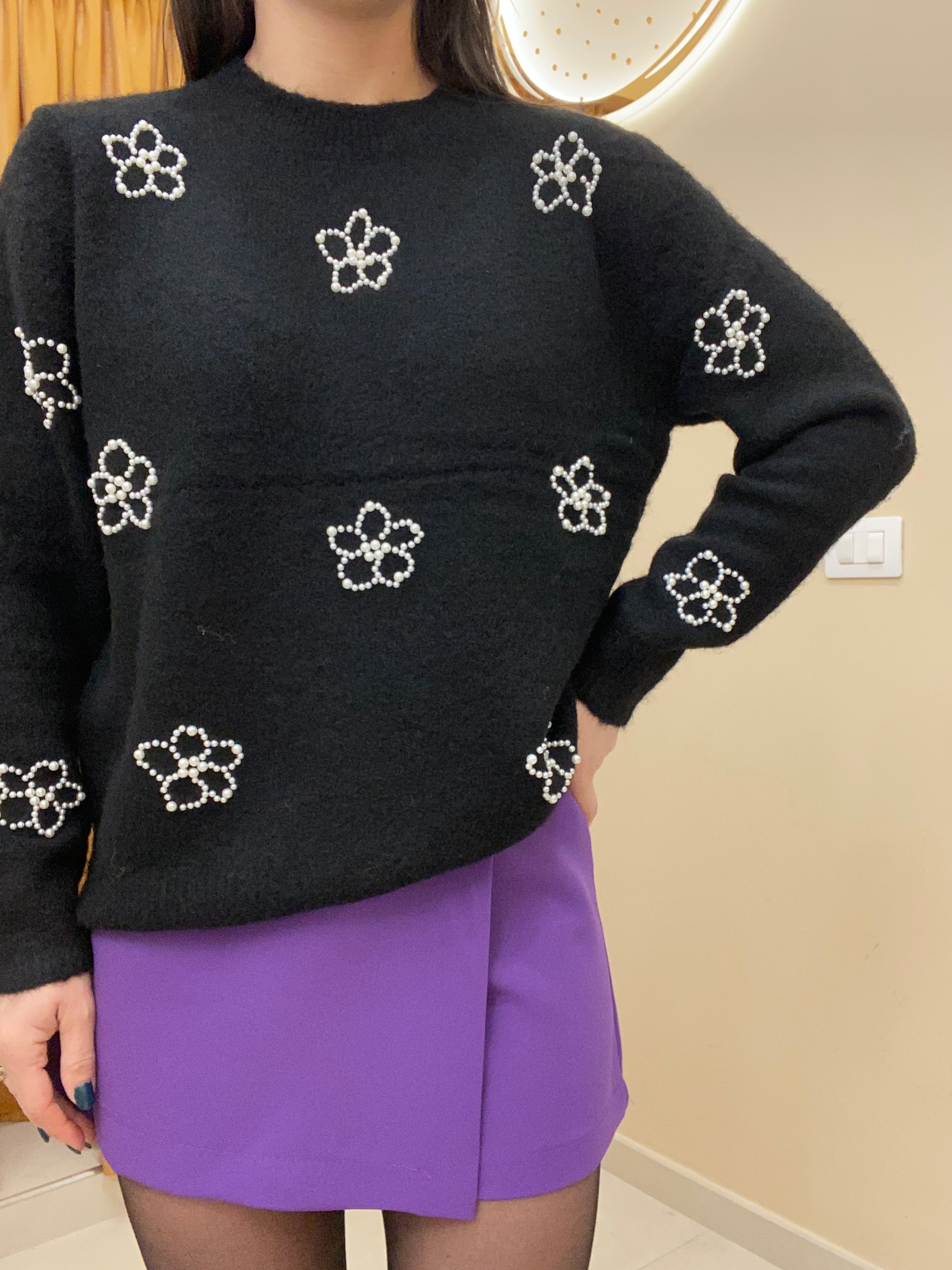 Maglione Perla flower