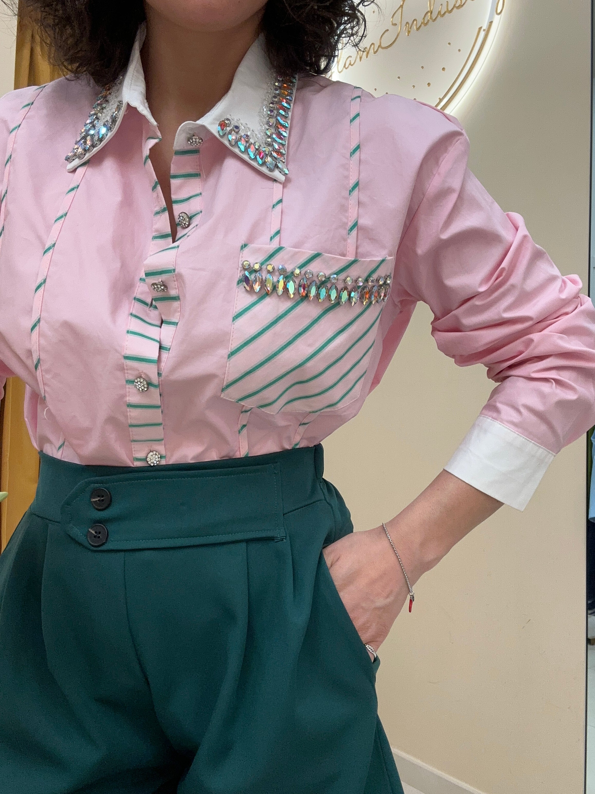 Camicia pink&green