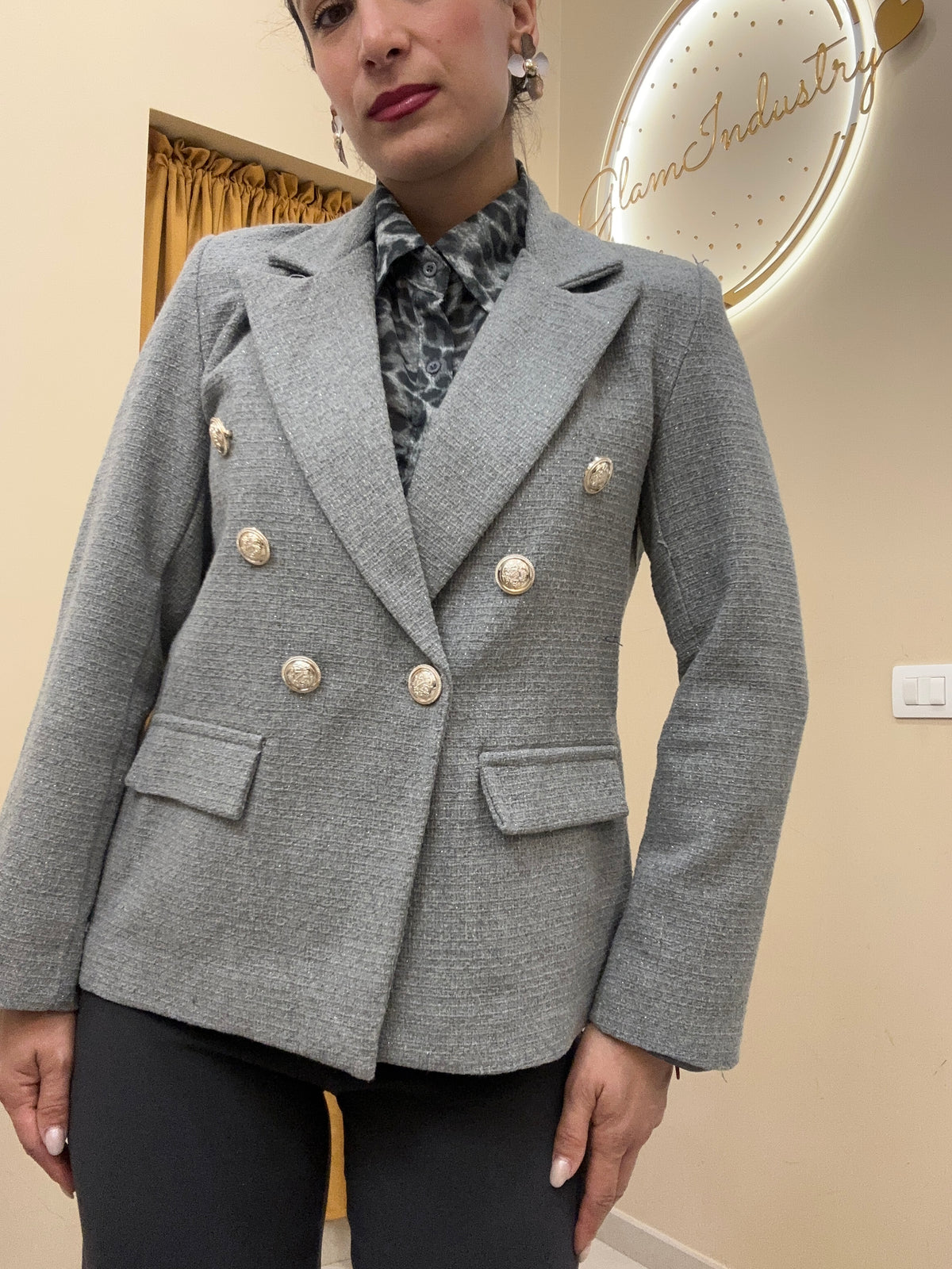 Blazer strutturato grigio