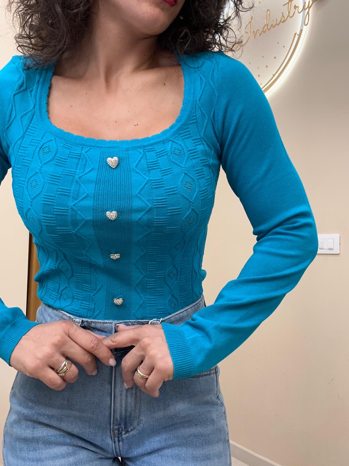Maglia filo cuori