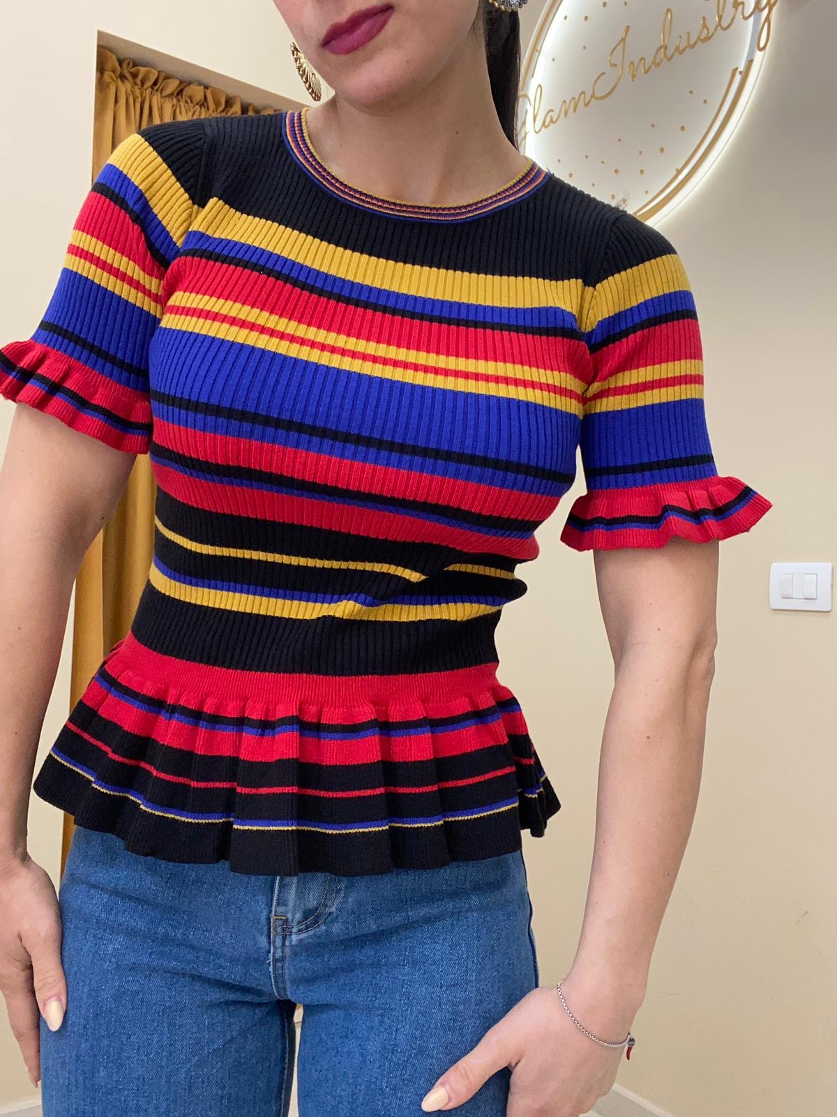 Maglia righe nera
