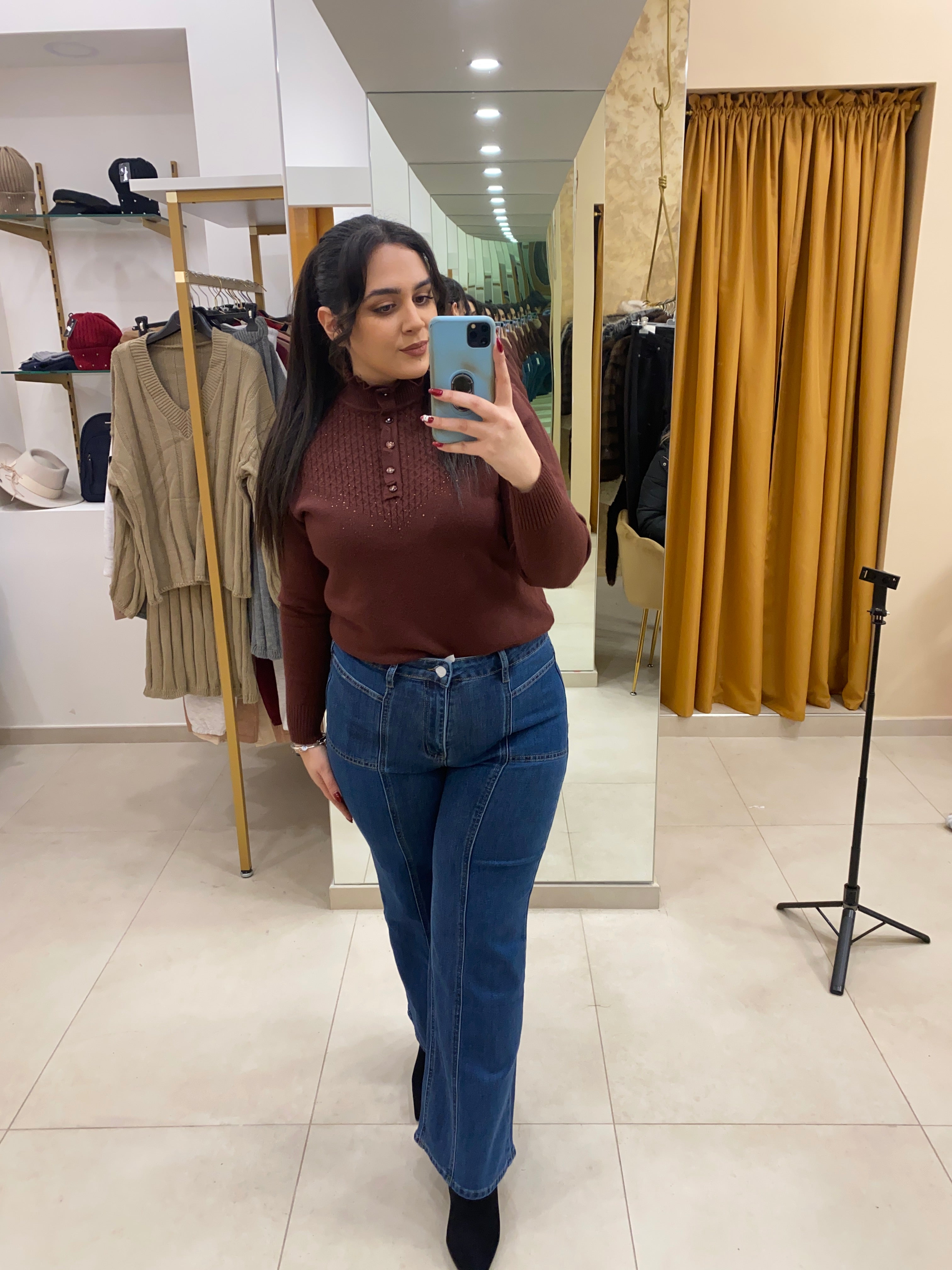 Denim palazzo cuciture