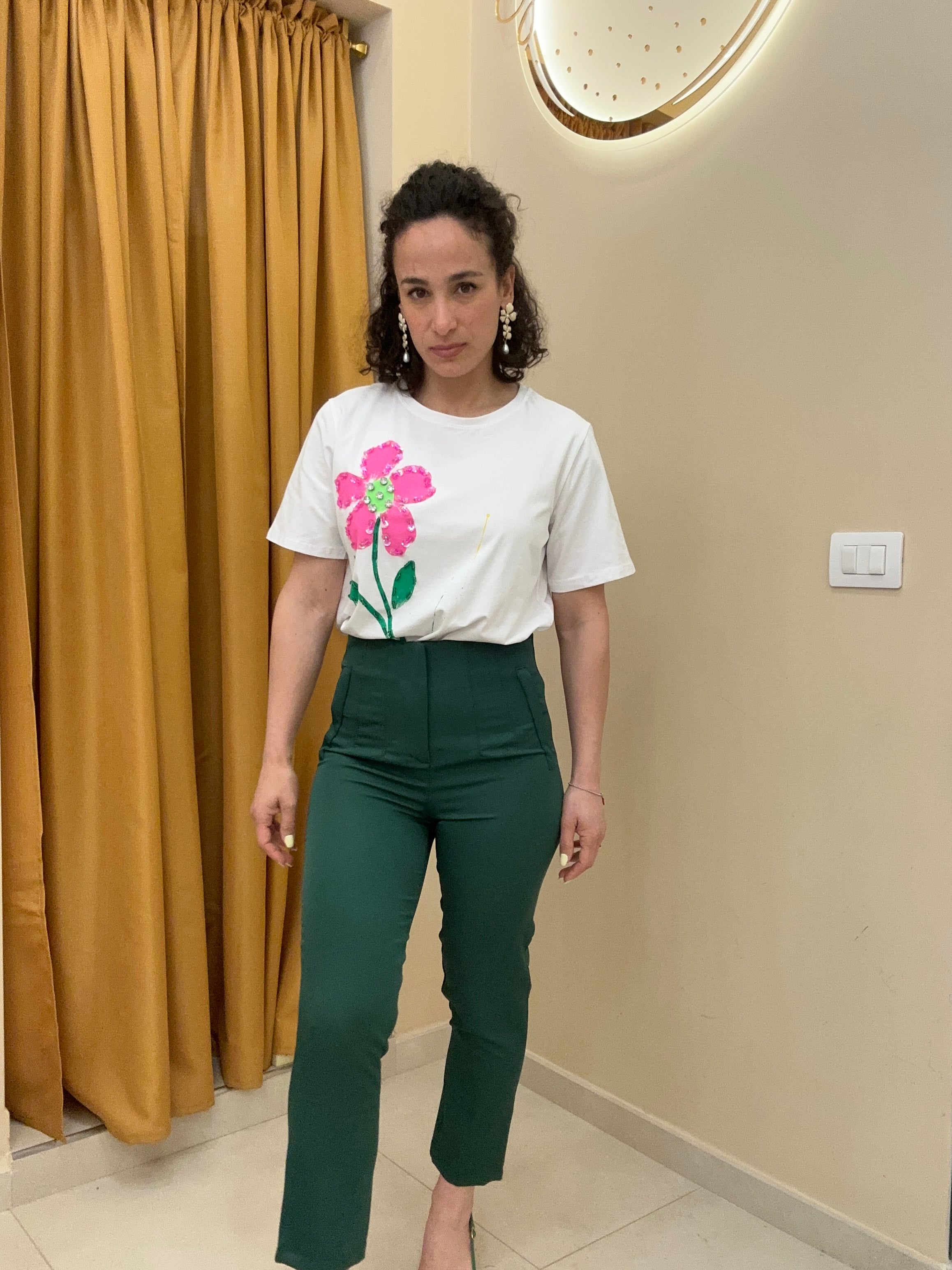 T-shirt maxi fiore