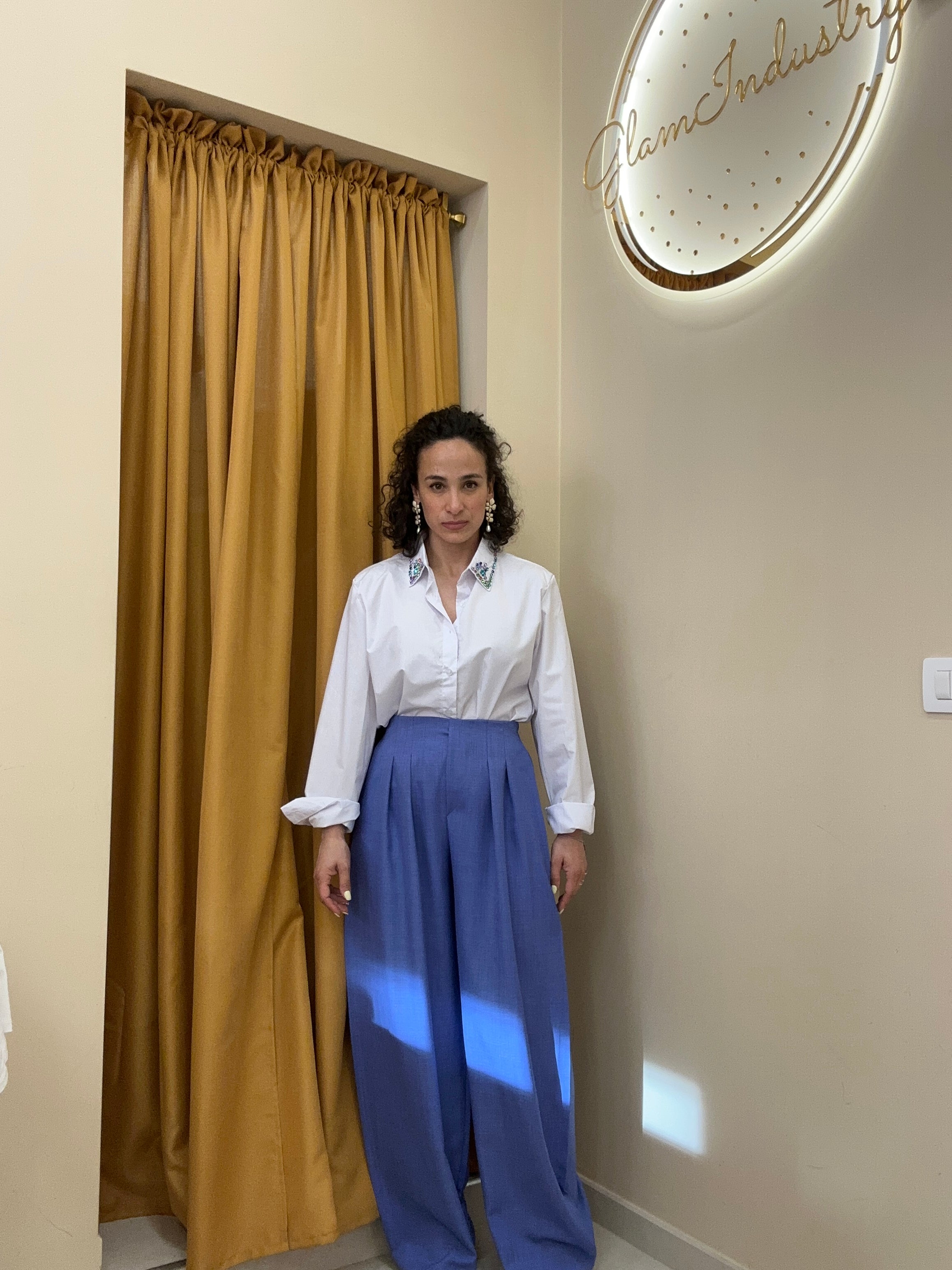 Pantalone palazzo mod Zara CELESTE