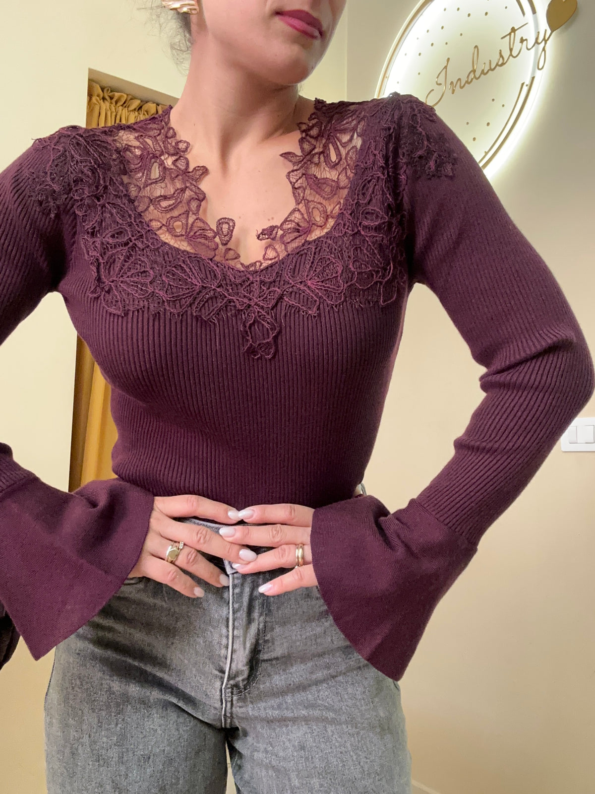 Maglia merletto Top