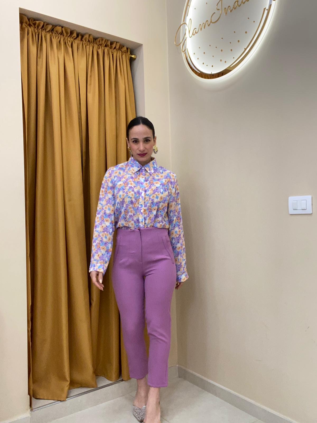 Pantalone mod zara ciclamino