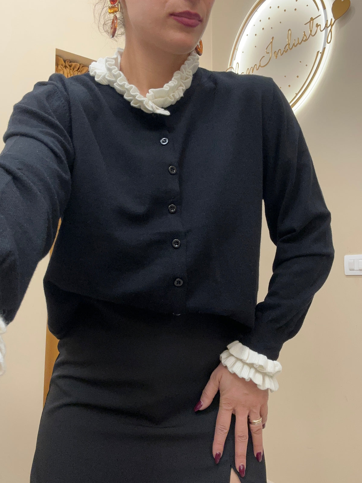 Cardigan doppio color