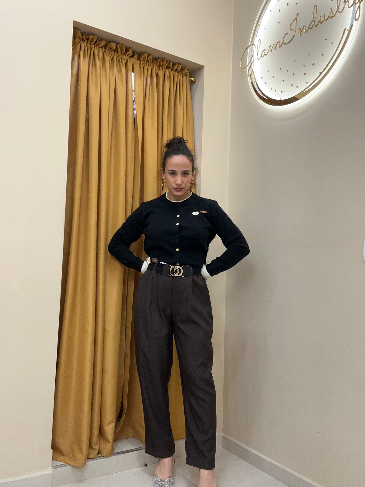 Pantalone chic con cintura