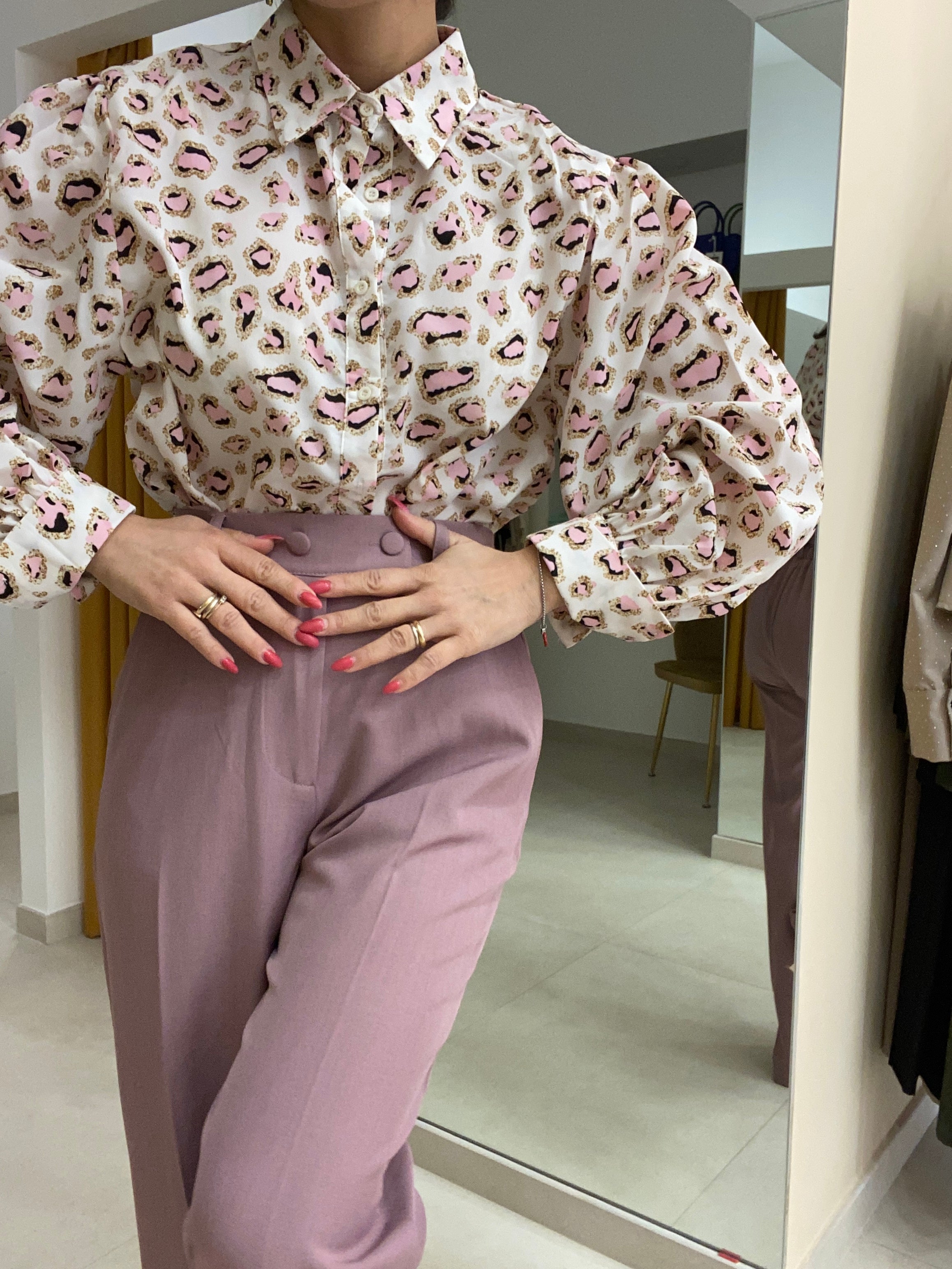 Camicia animalier pink