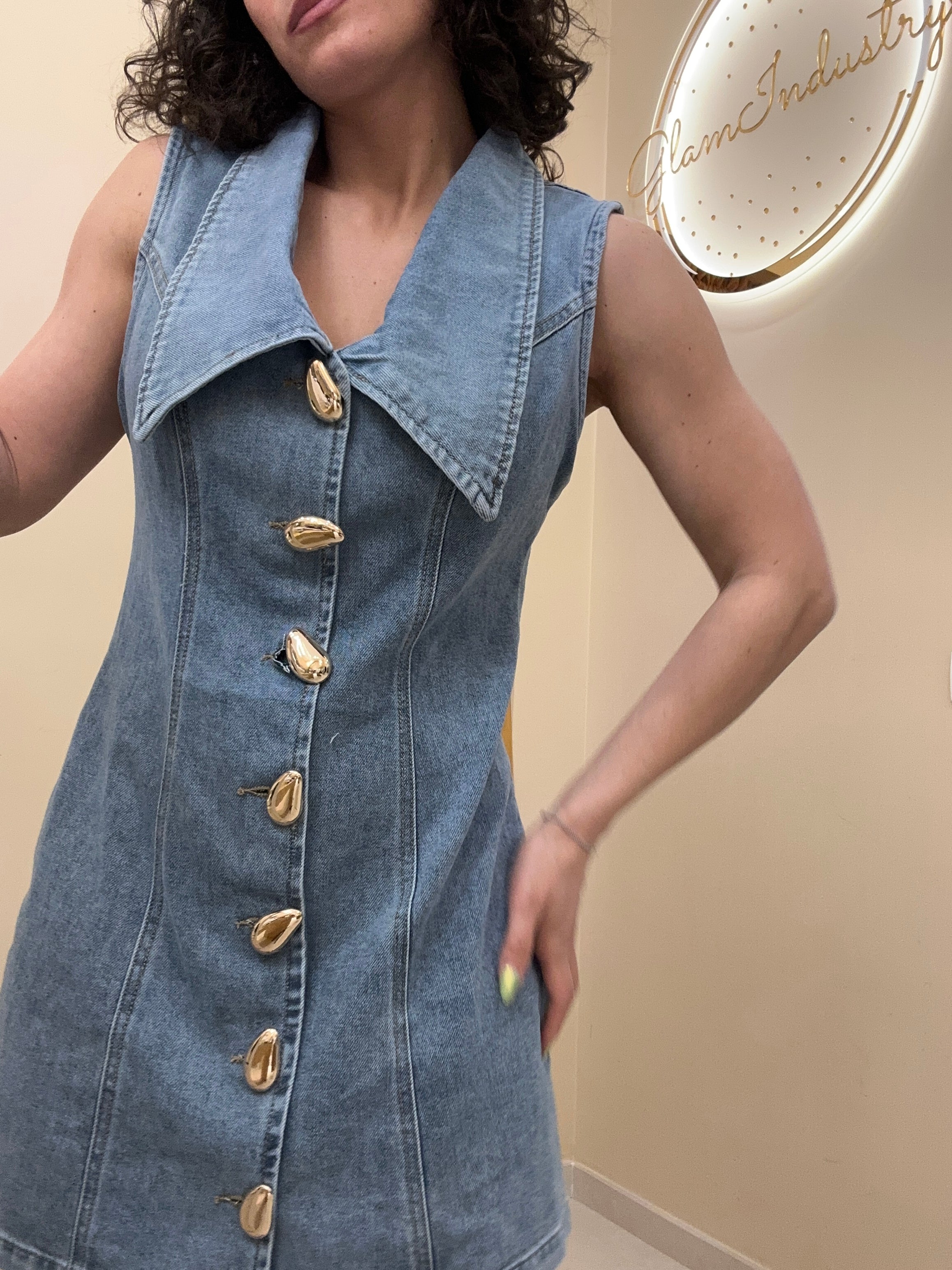 Mini Dress jeans goccia