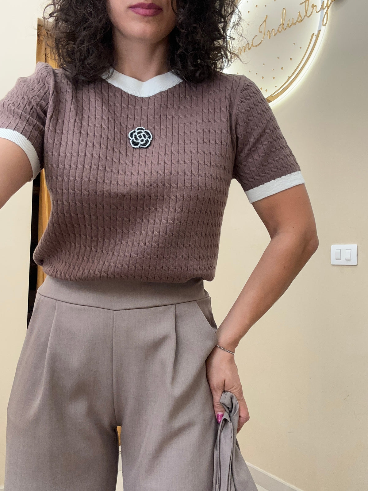 Maglia traccia e fiore