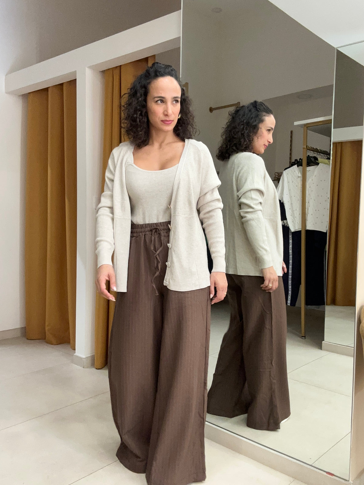 Pantalone over gessato