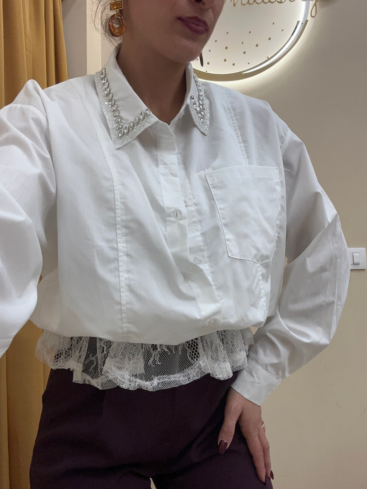 Camicia con canotta cucita