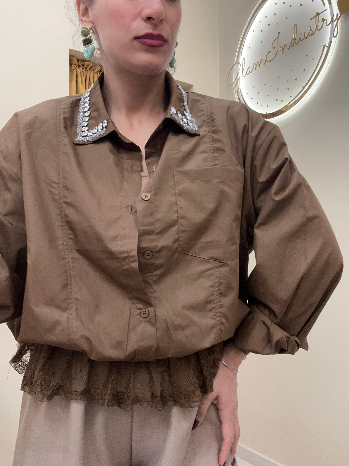 Camicia con canotta cucita