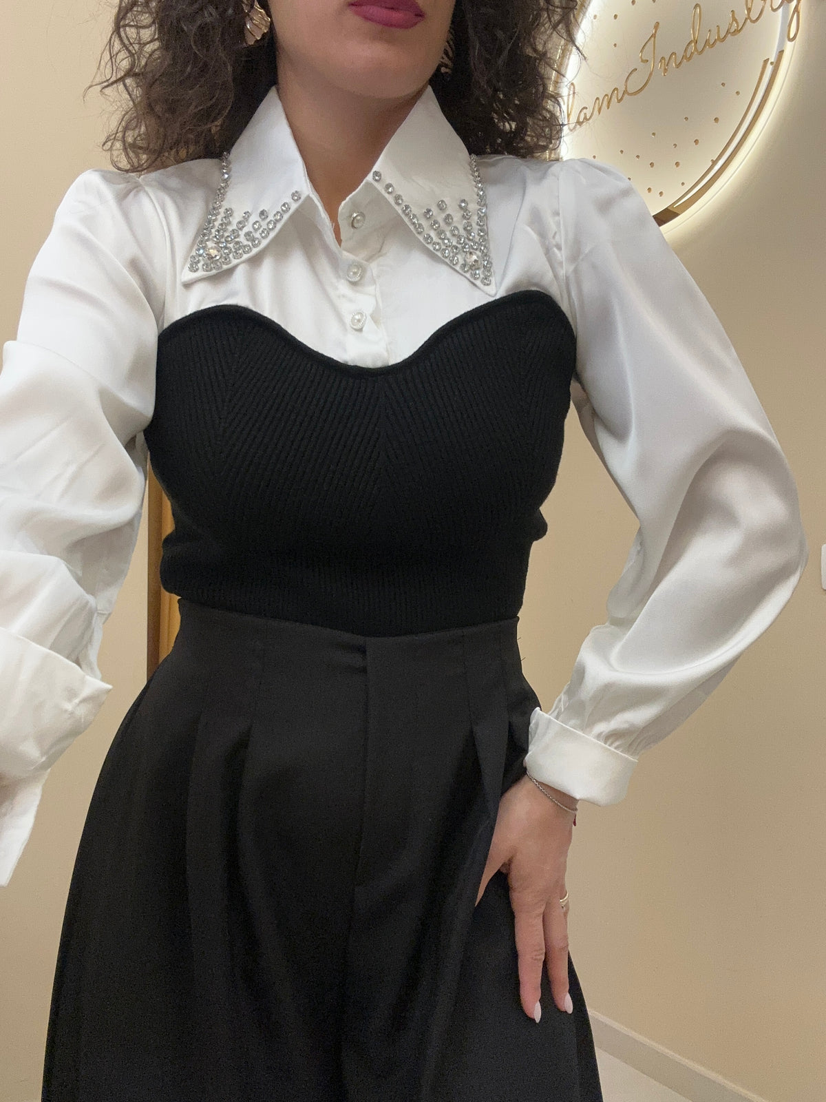 Pantalone palazzo mod Zara NERO
