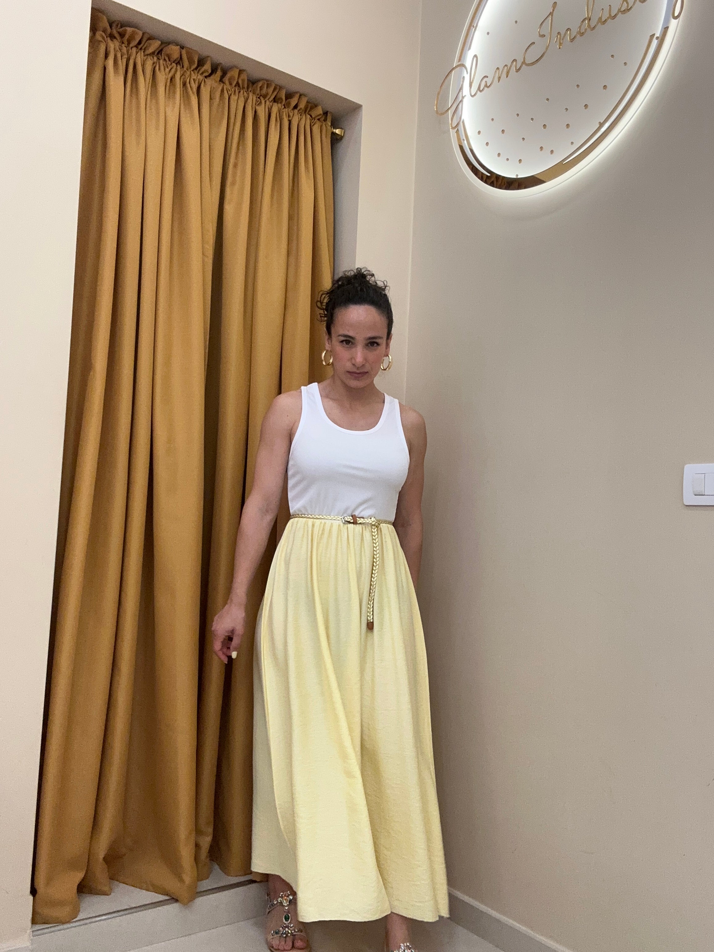 Abito canotta GIALLO