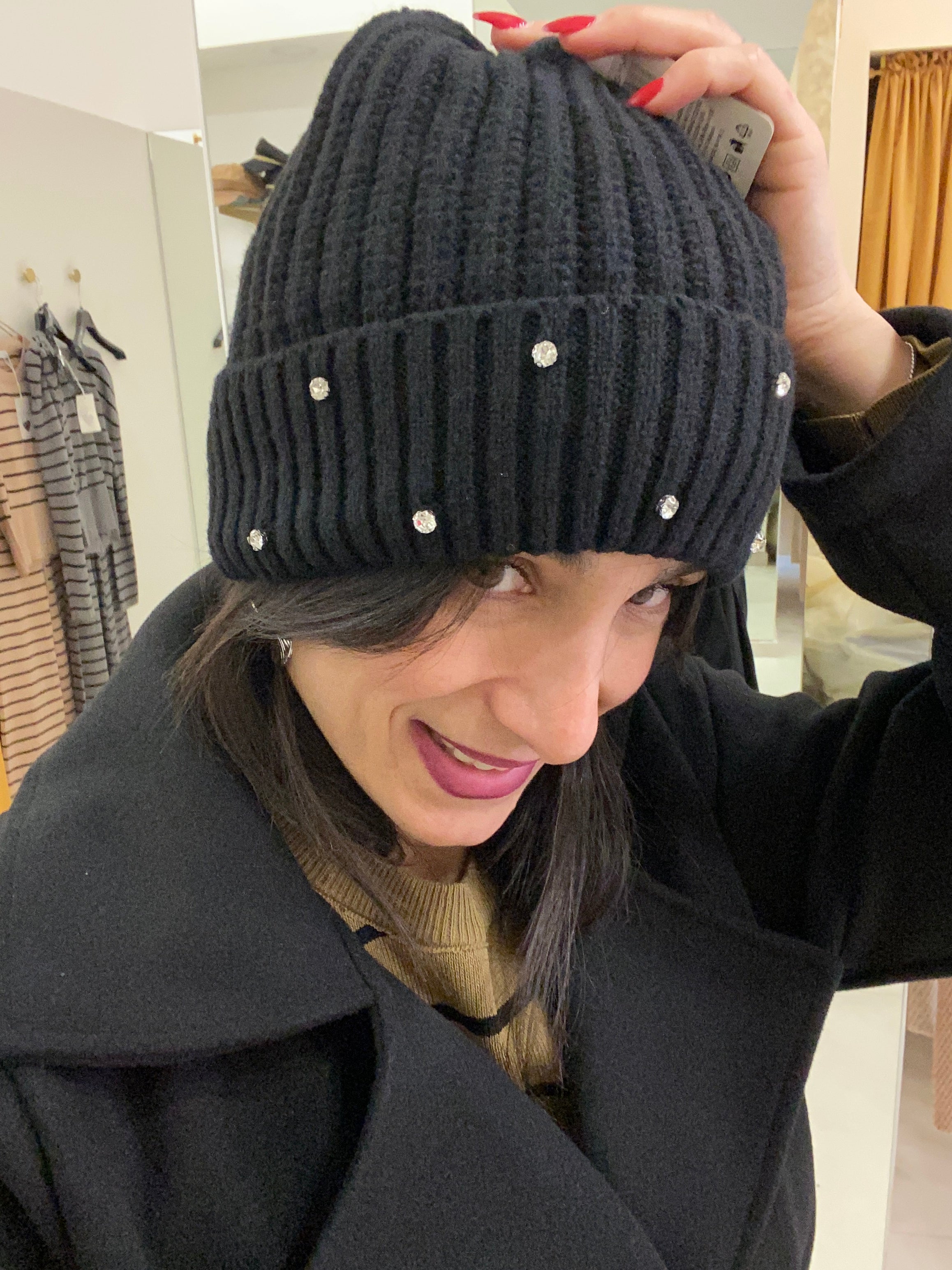 Cappello con brillantini