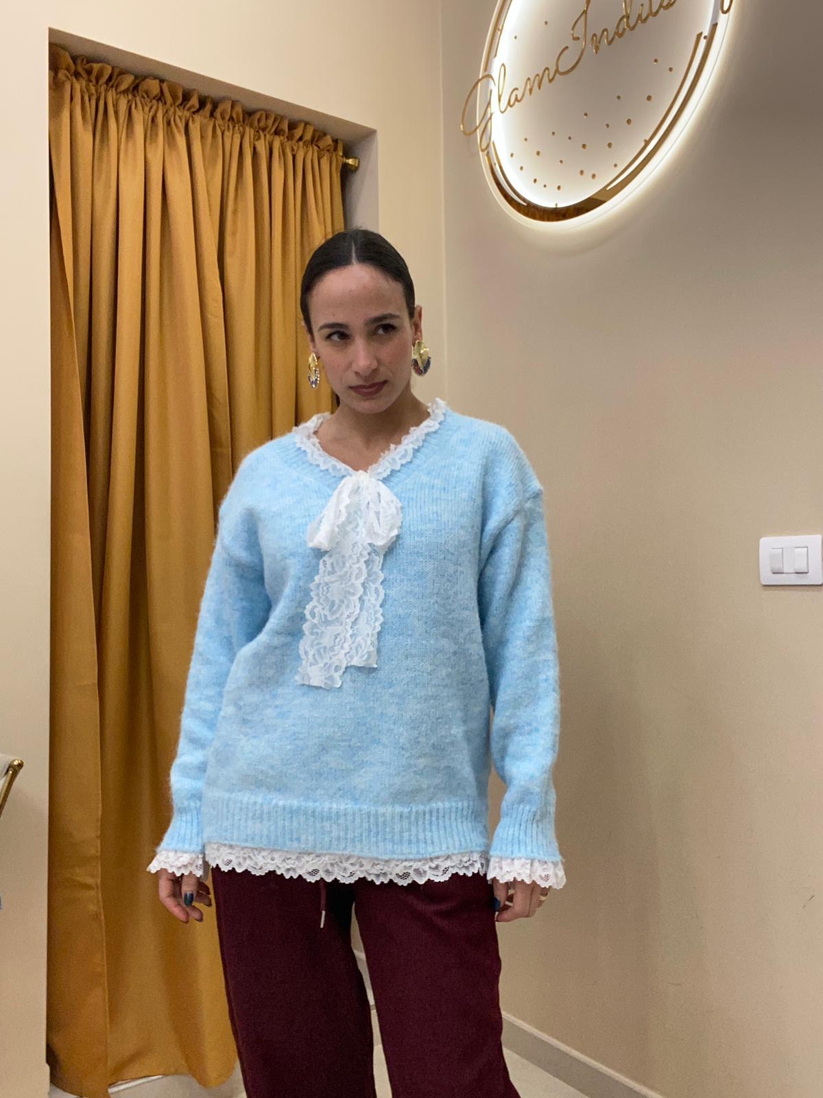 Maglione dettagli pizzo