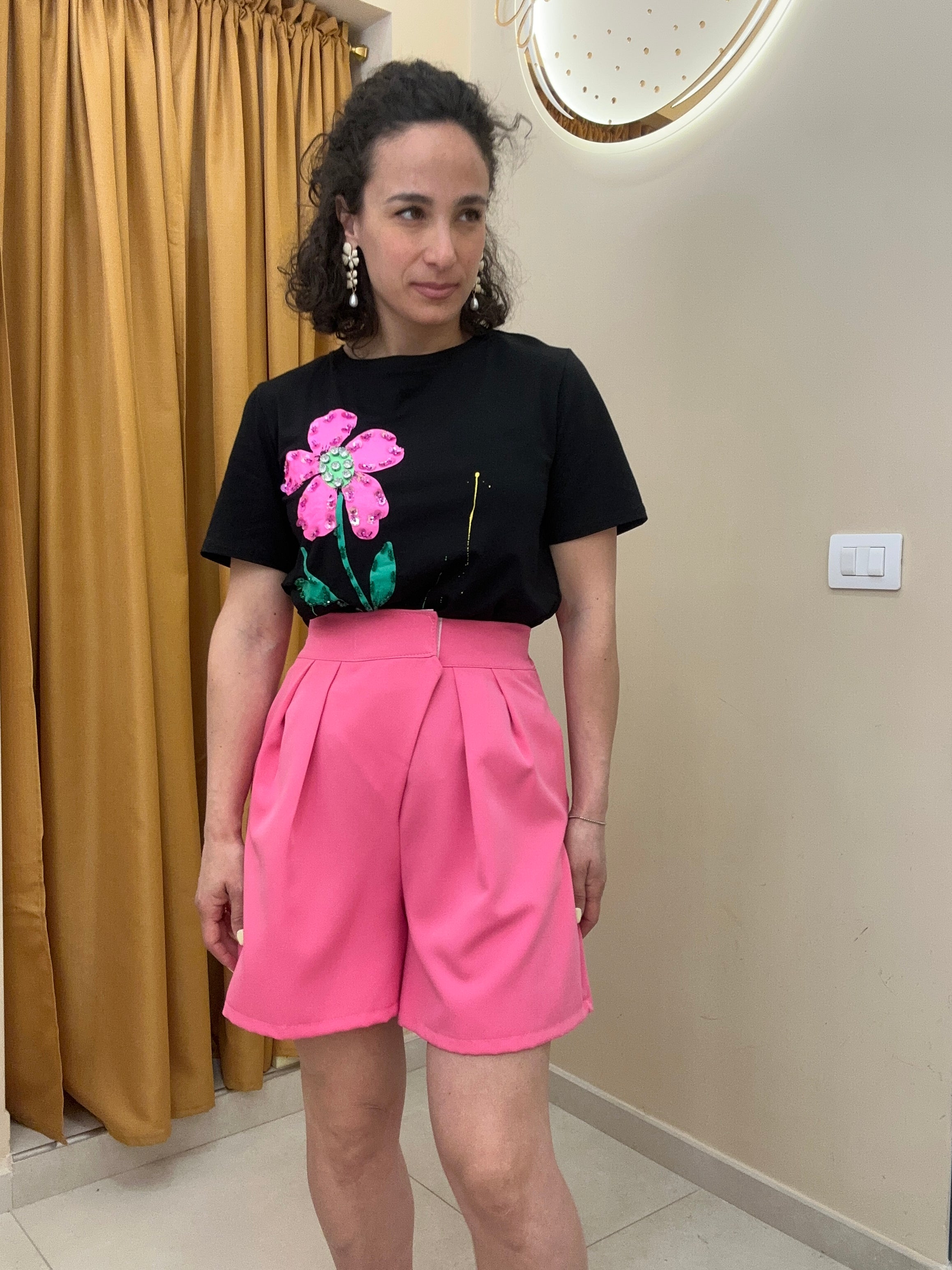 T-shirt maxi fiore