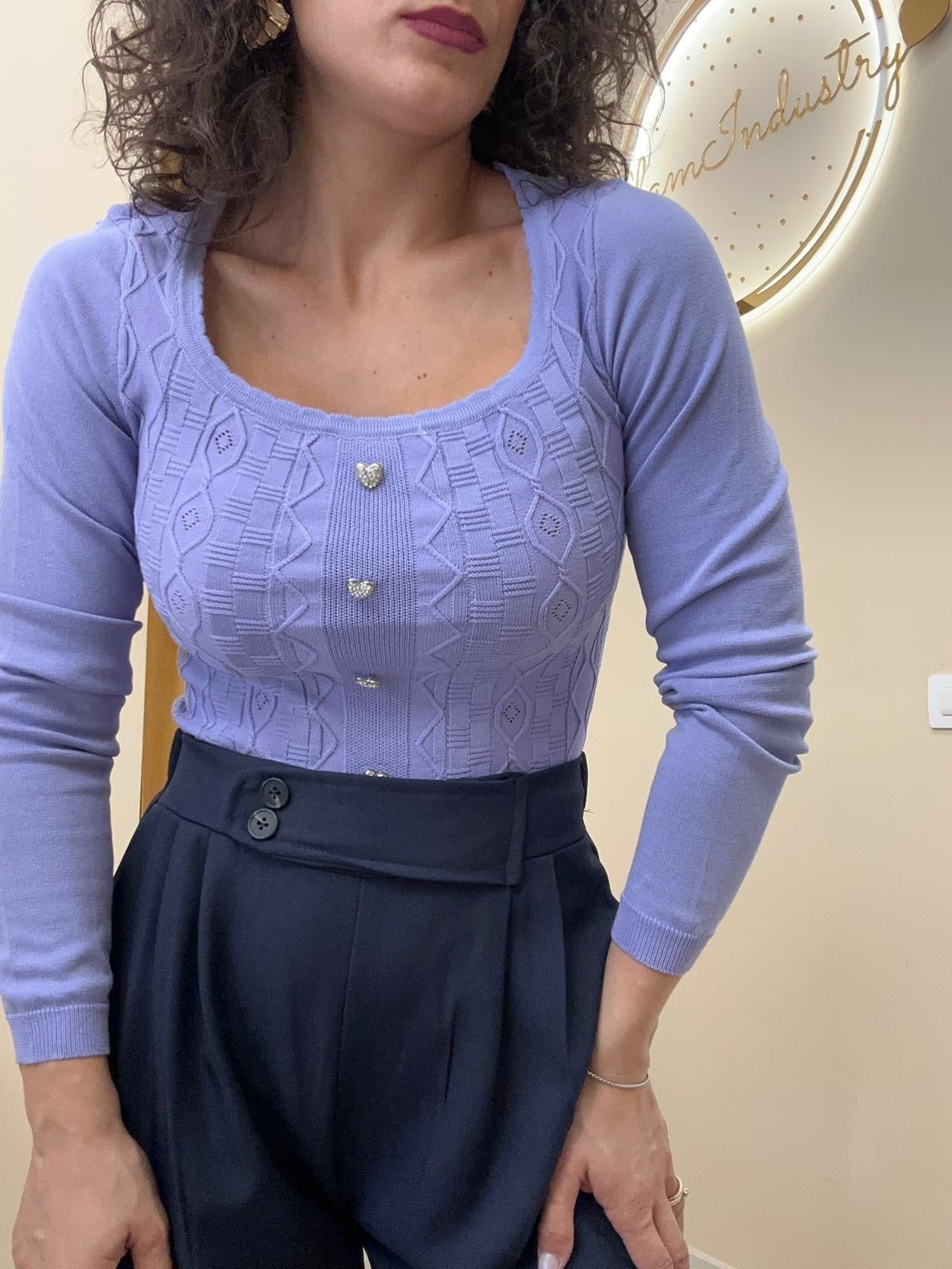 Maglia filo cuori