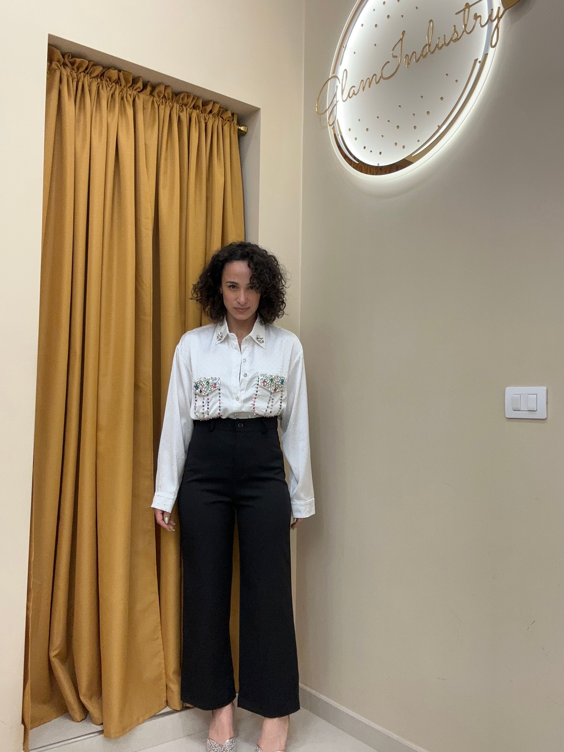 Pantalone vita altissima NERO