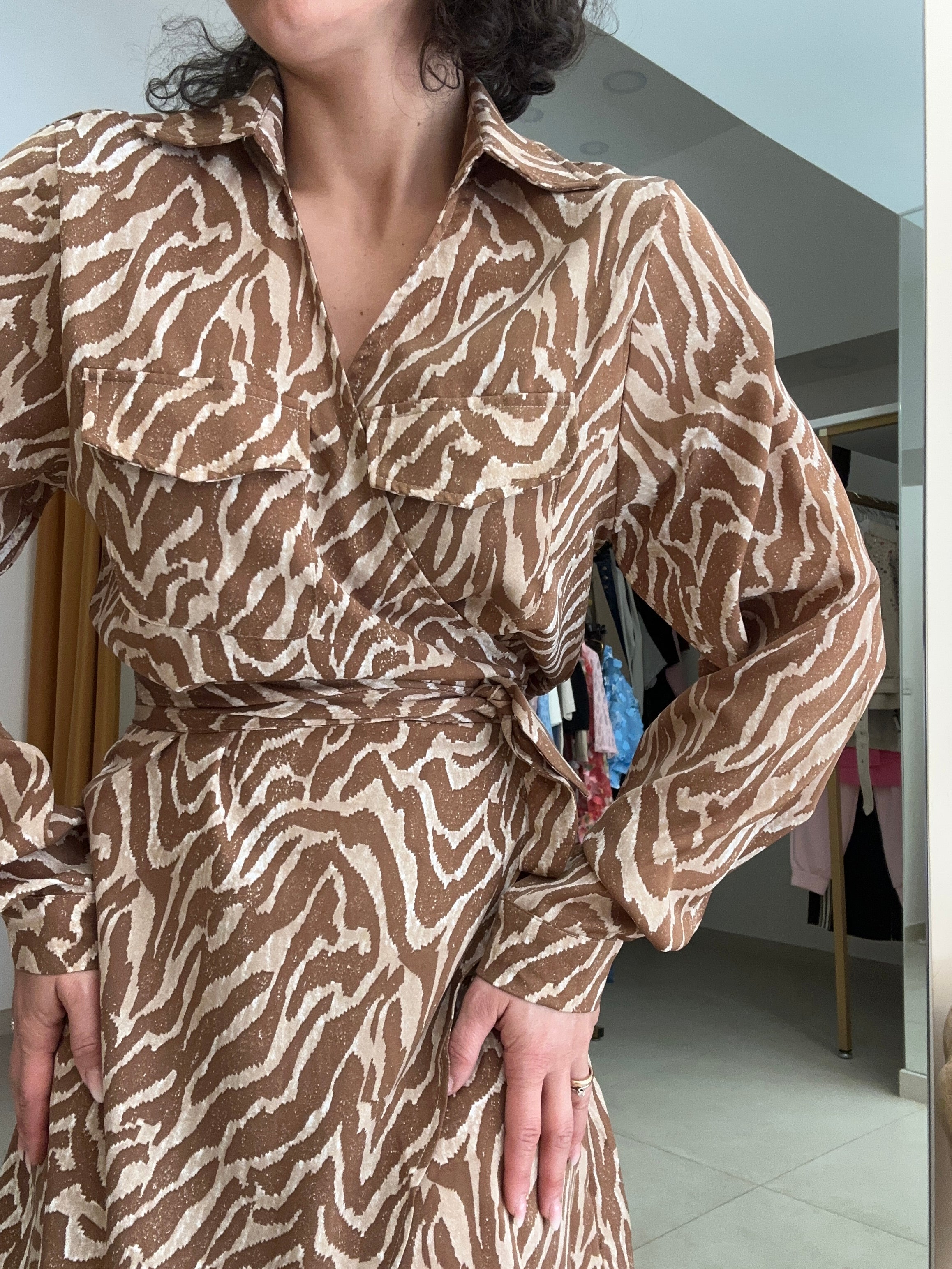 Abito portafoglio beige