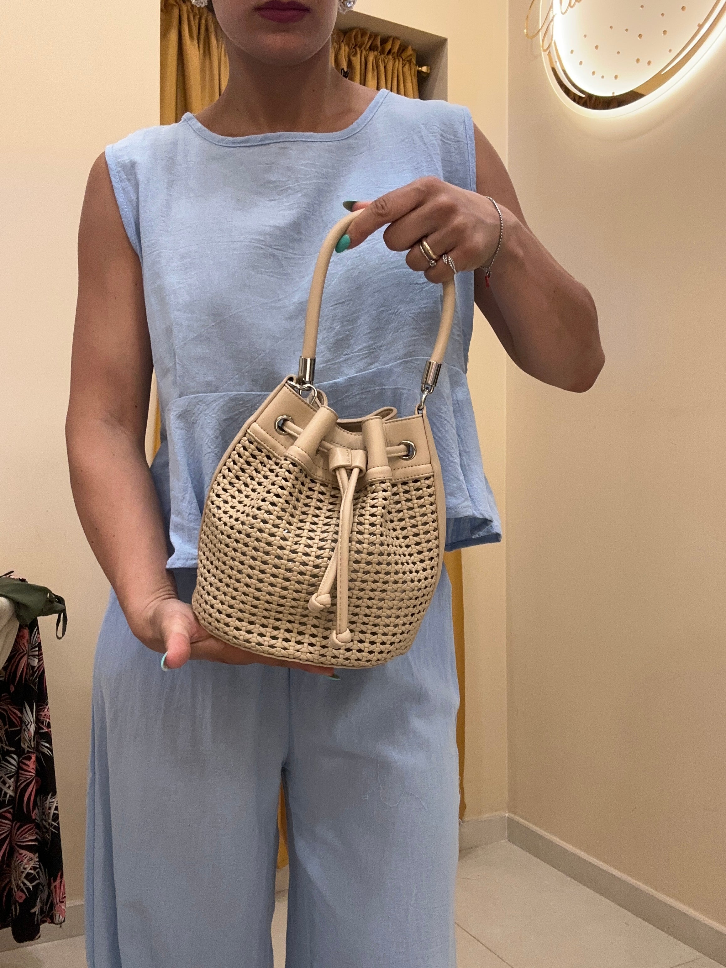 Borsa secchiello ecopelle