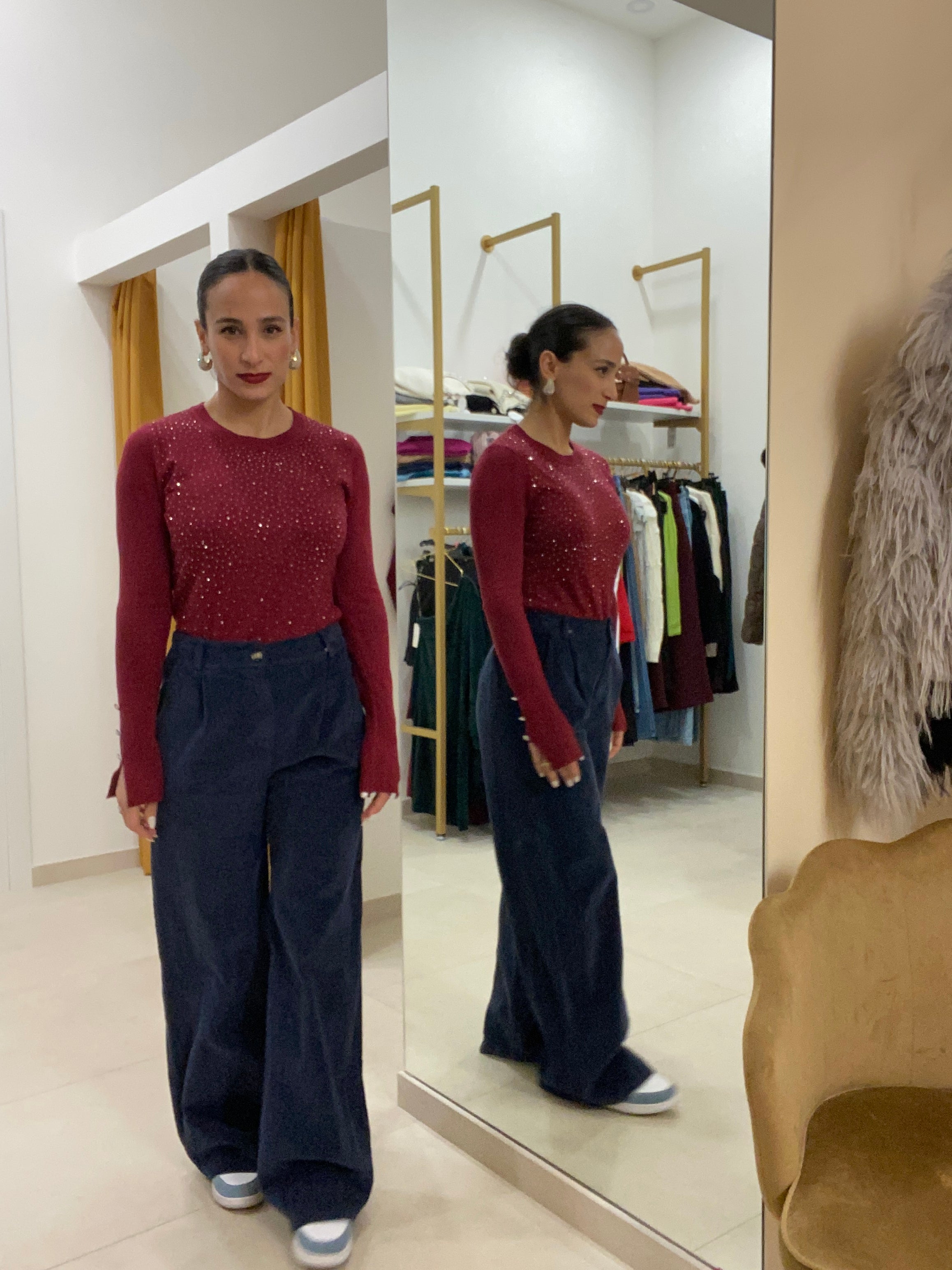 Pantalone velluto rigato